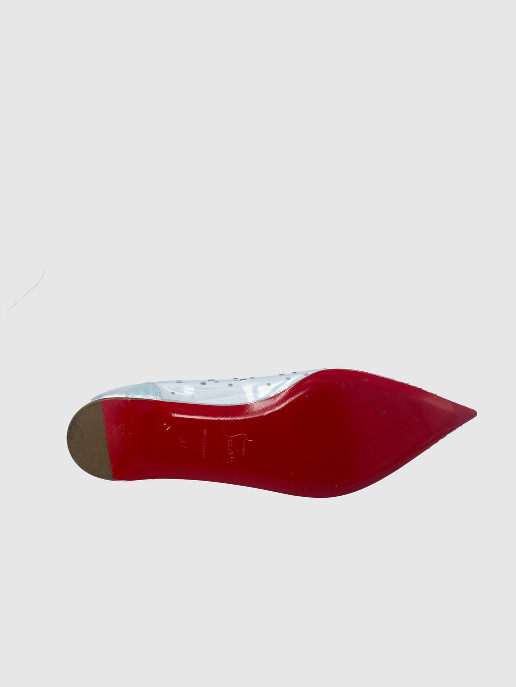 Christian Louboutin PVC Degrastrass Flats - Size 37