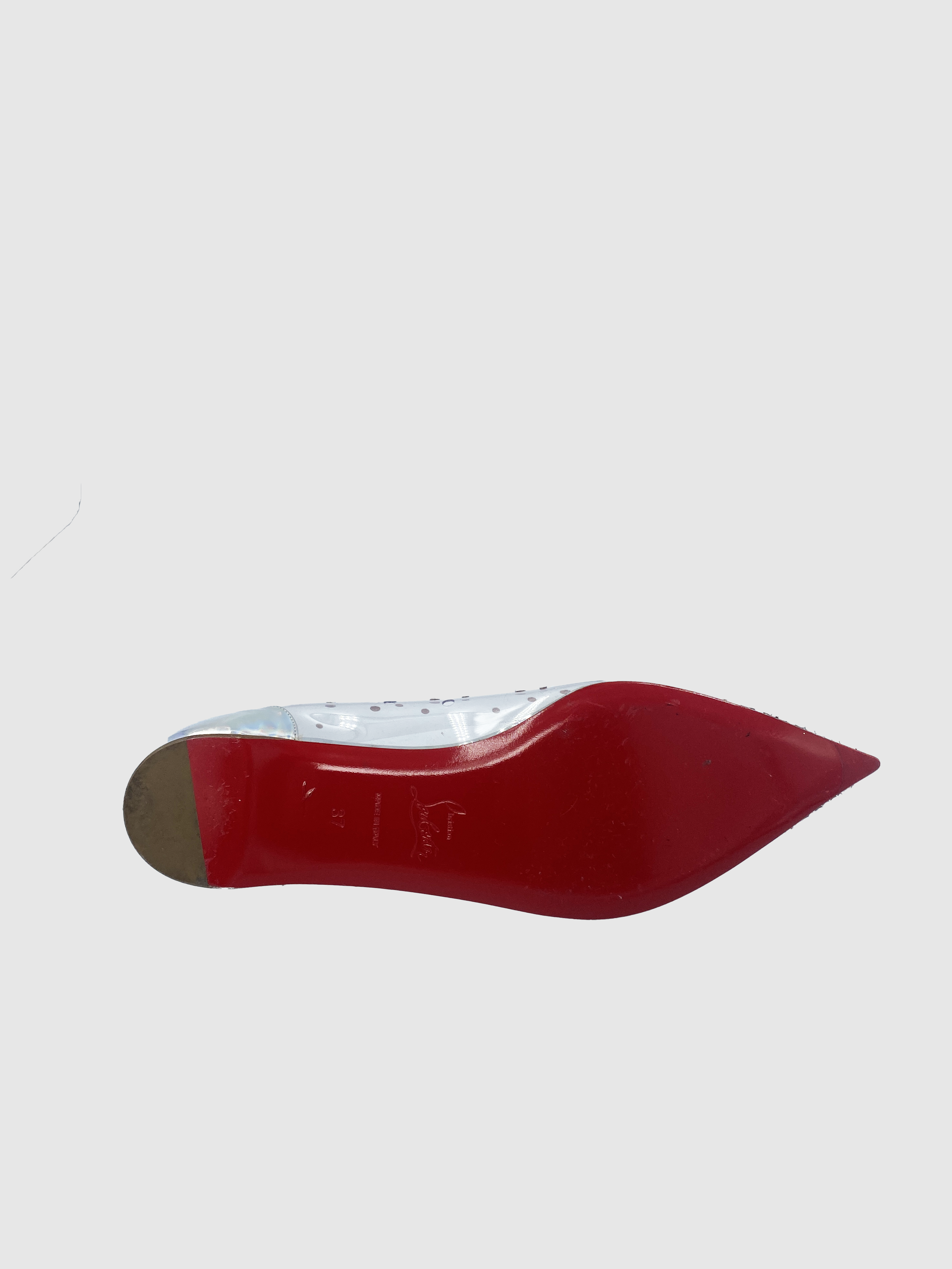Christian Louboutin PVC Degrastrass Flats - Size 37