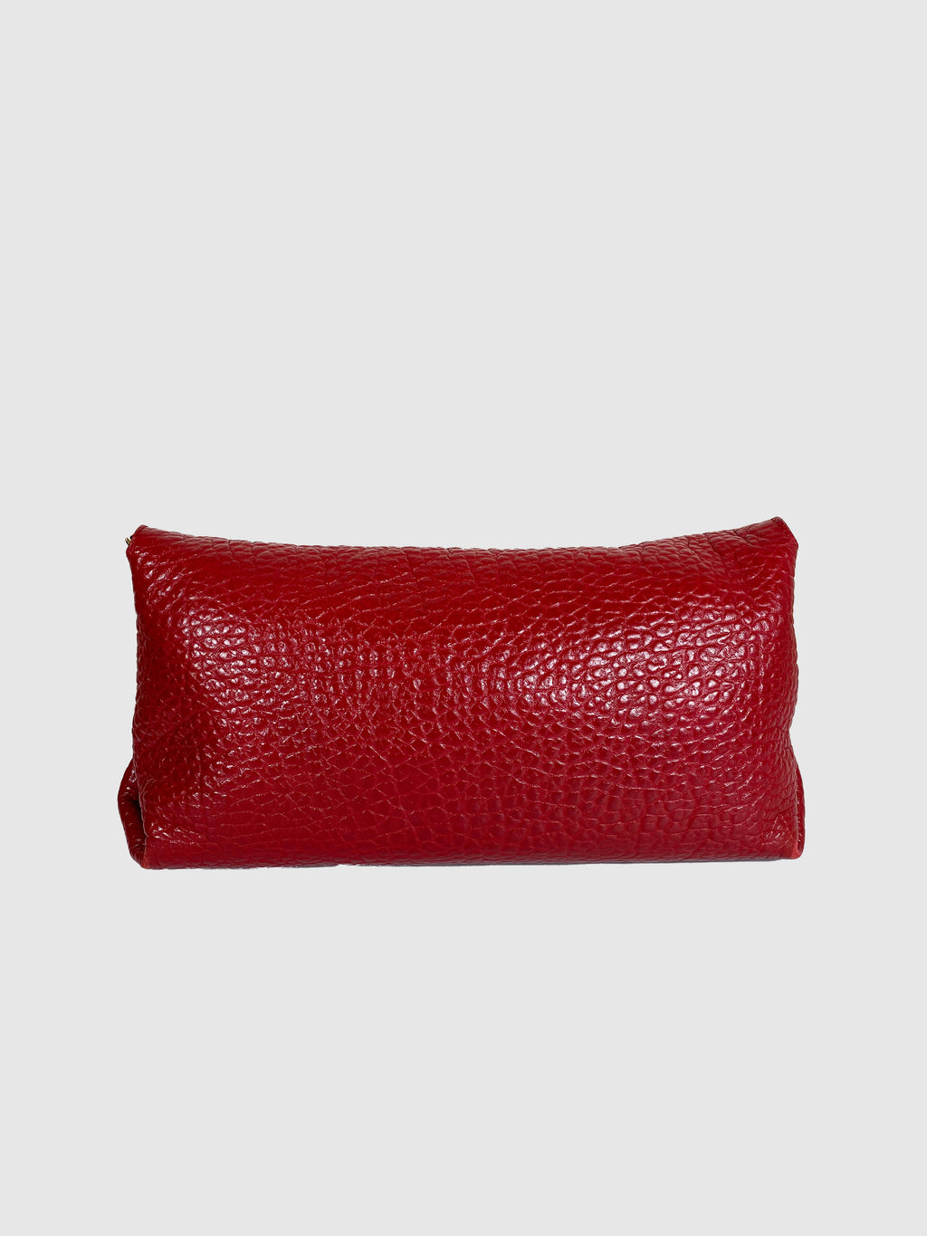 Burberry Red Pebbled Leather Shoulder Bag