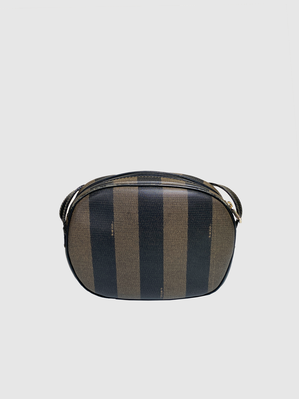 Fendi Pequin Stripe Coated Canvas Small Crossbody Bag