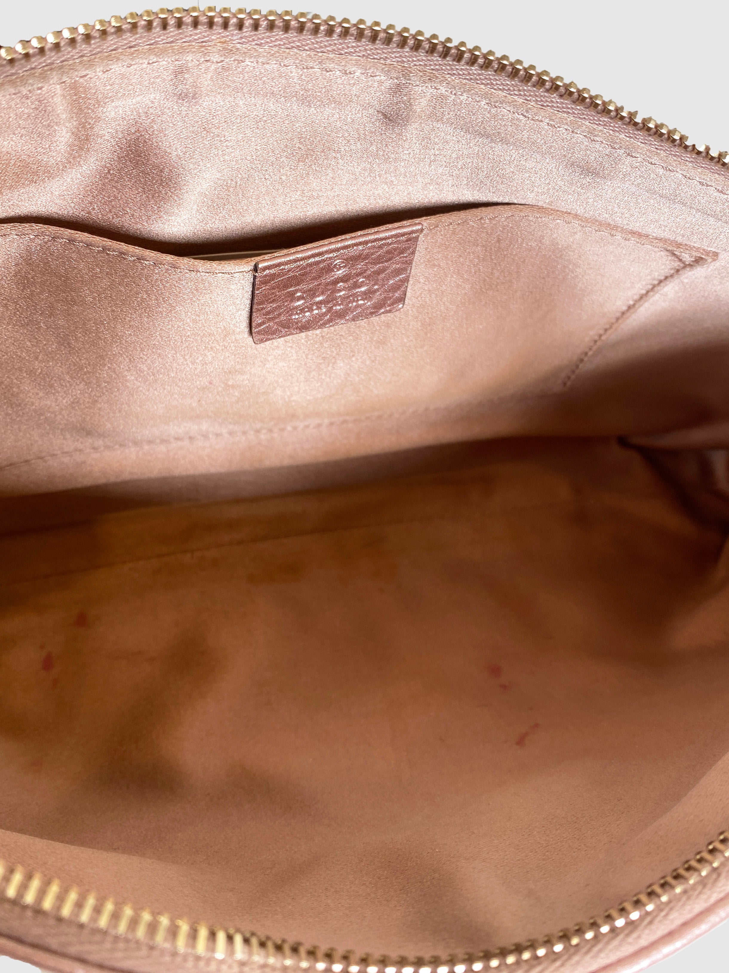 Gucci Sienna Metallic Pink Clutch