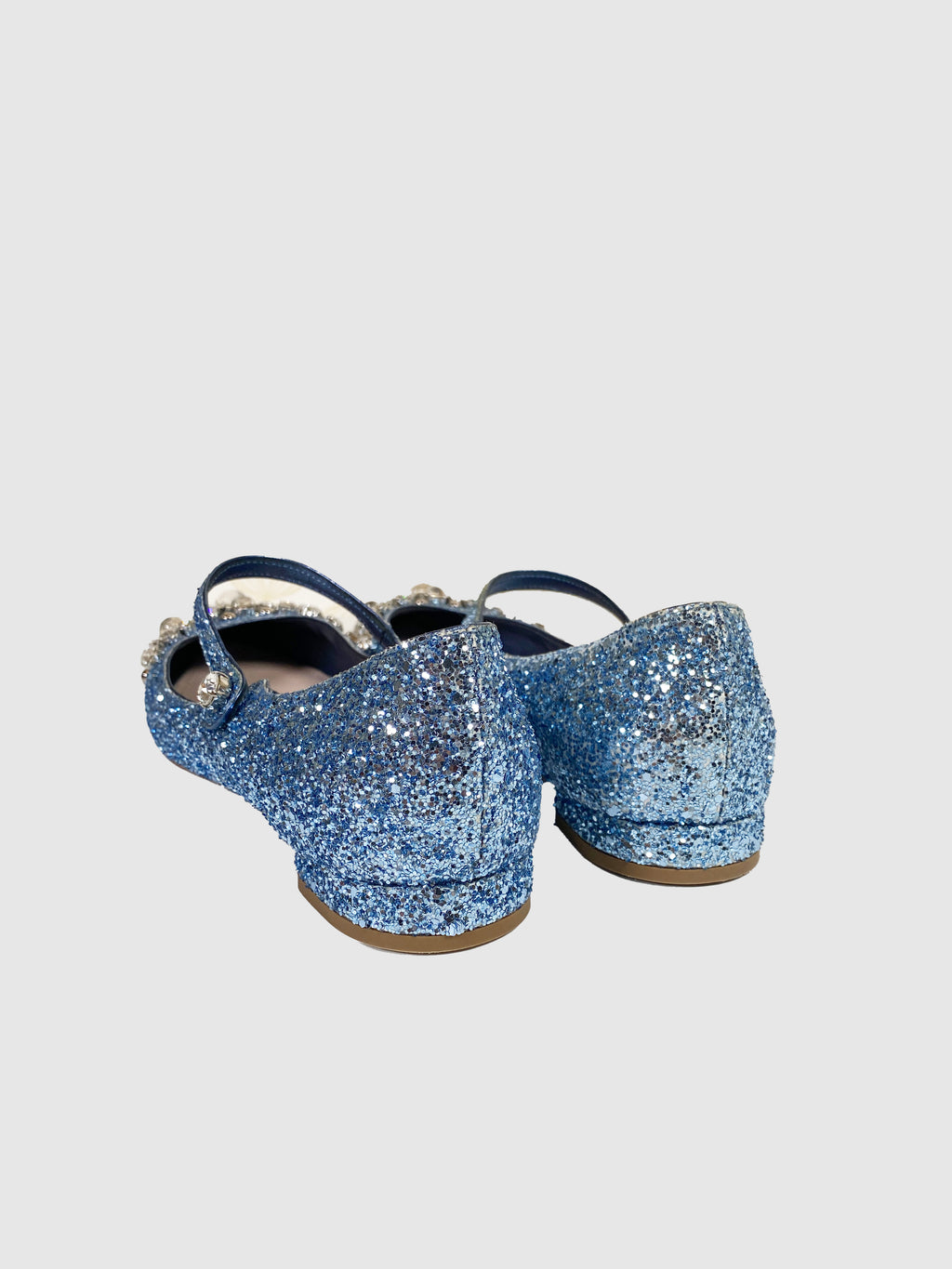 Sparkling Mary Jane Flats - Size 38.5