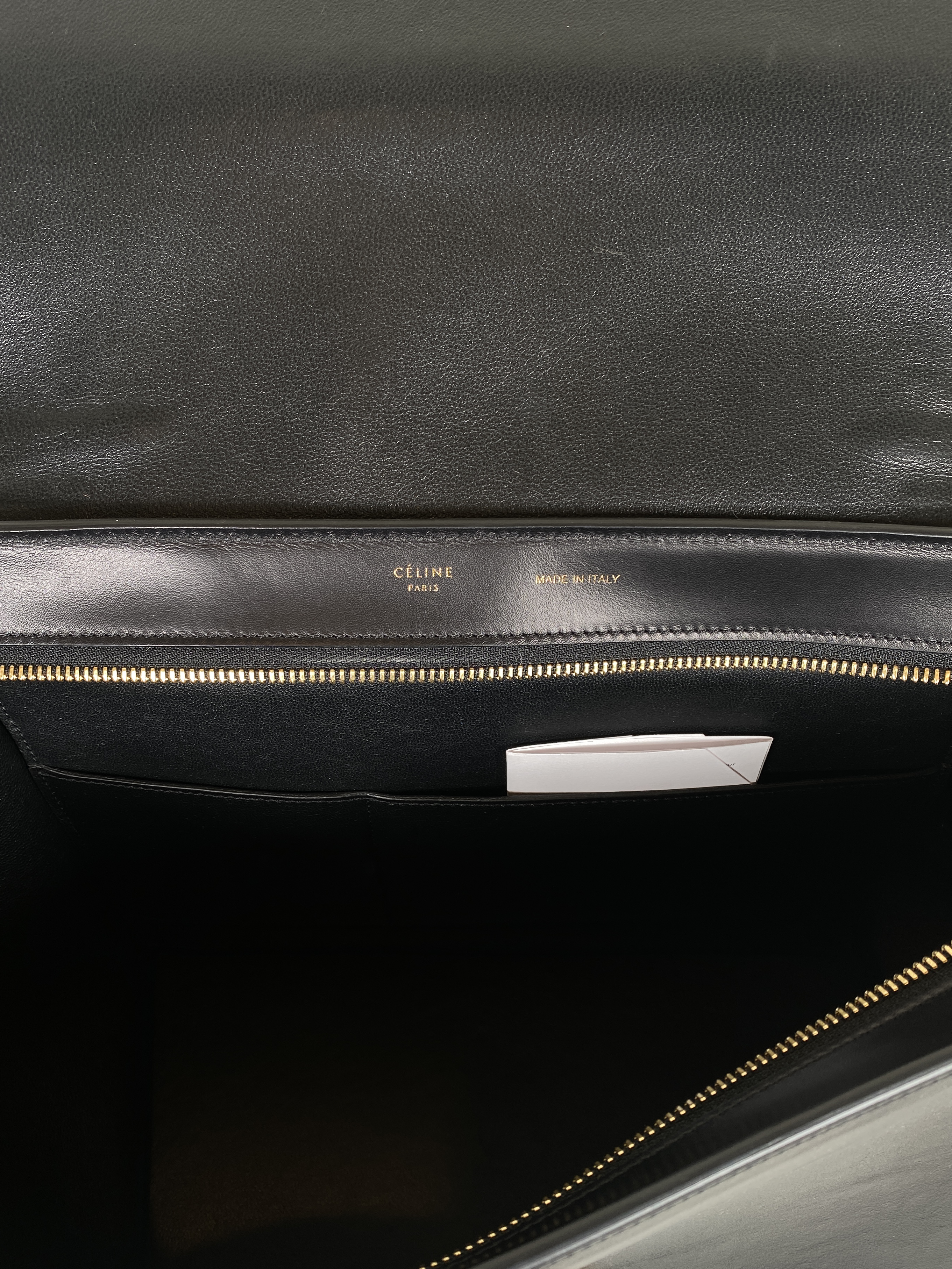 Celine Tri Color Leather and Suede Medium Trapeze Top Handle Bag