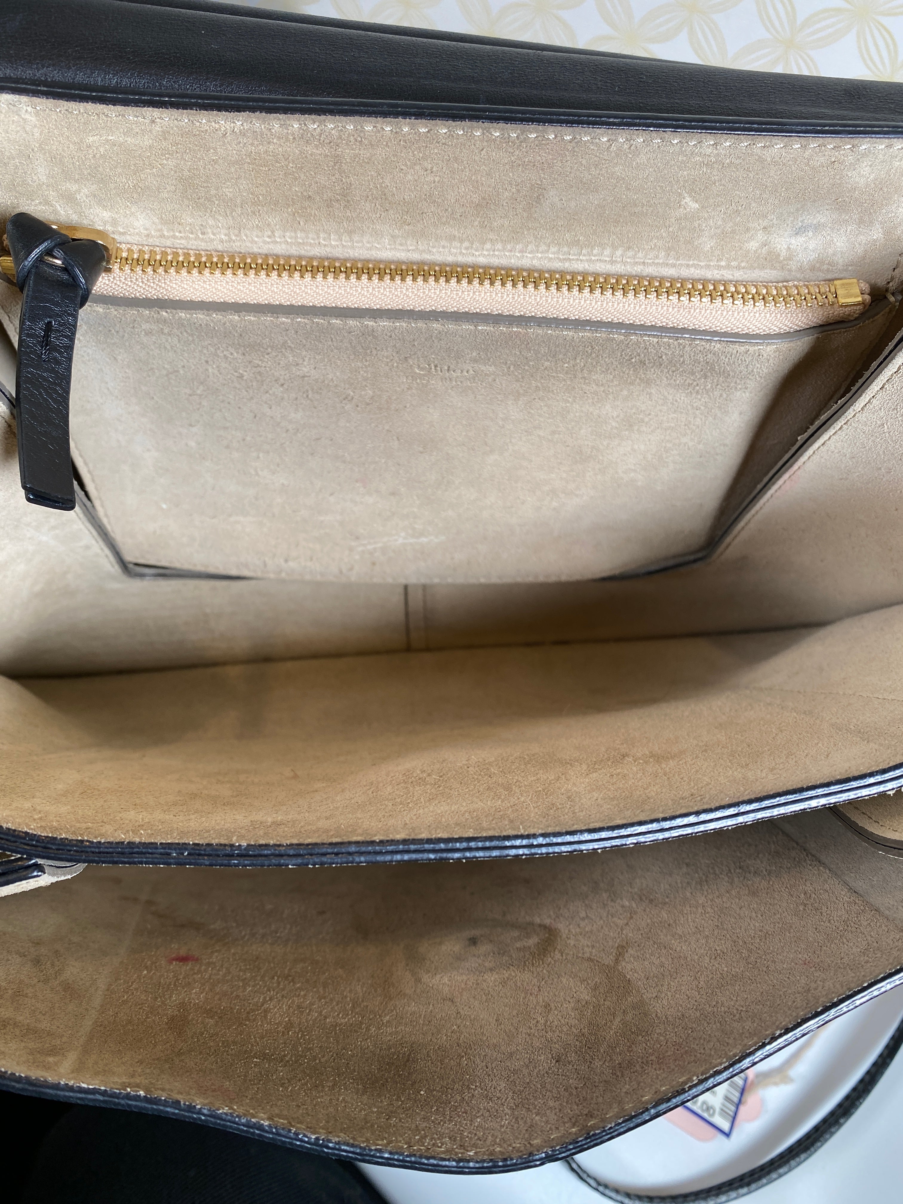 Chloe Black Suede Medium Feya Bag