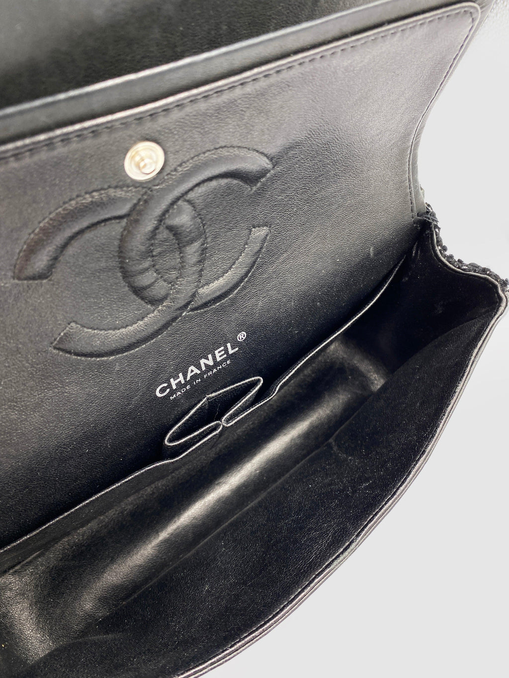 Chanel "Tweed Double Flap" - Second Nature Boutique