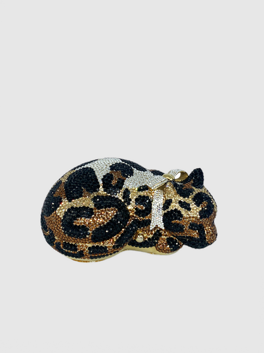 Judith Leiber Cat Crystal Clutch