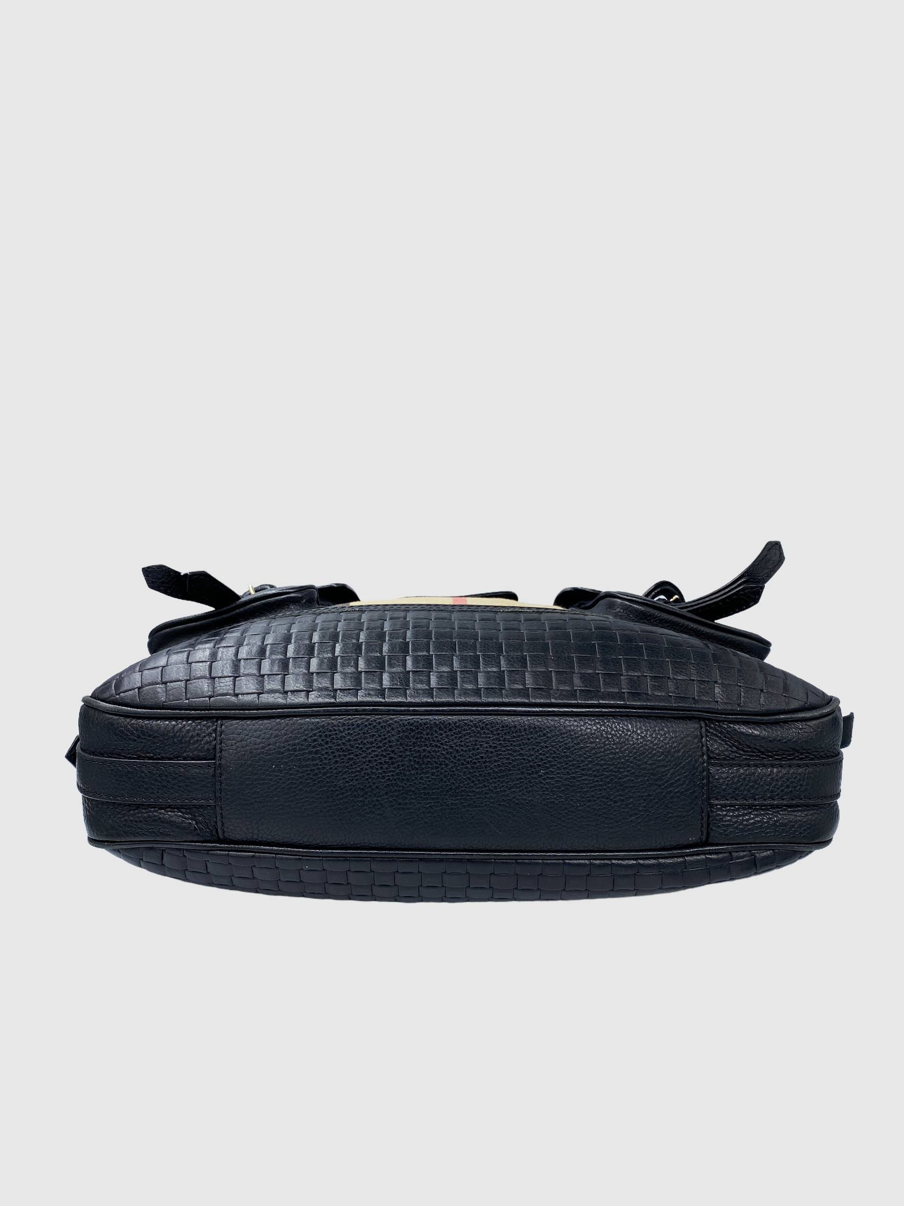 Burberry Double Front Pocket Nova Check Shoulder Bag