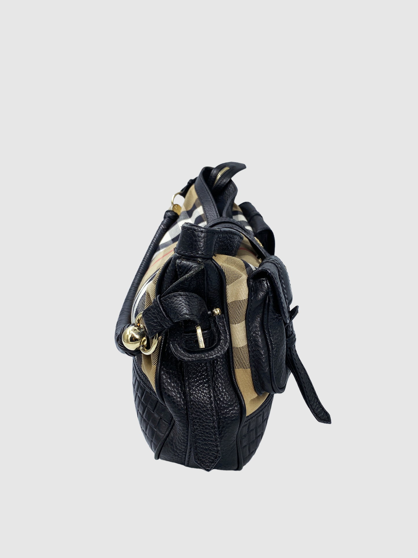 Burberry Double Front Pocket Nova Check Shoulder Bag
