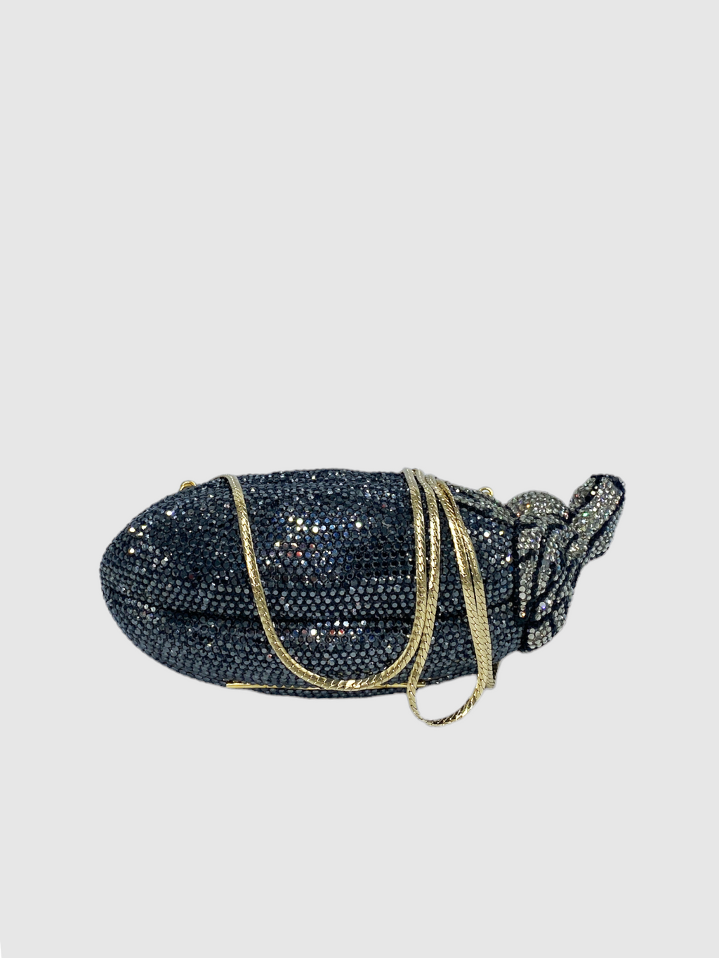 Judith Leiber Eggplant Crystal Evening Clutch