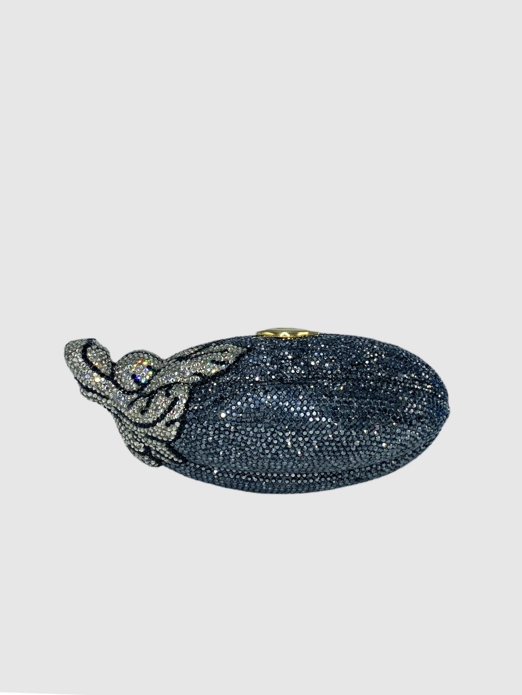 Judith Leiber Eggplant Crystal Evening Clutch