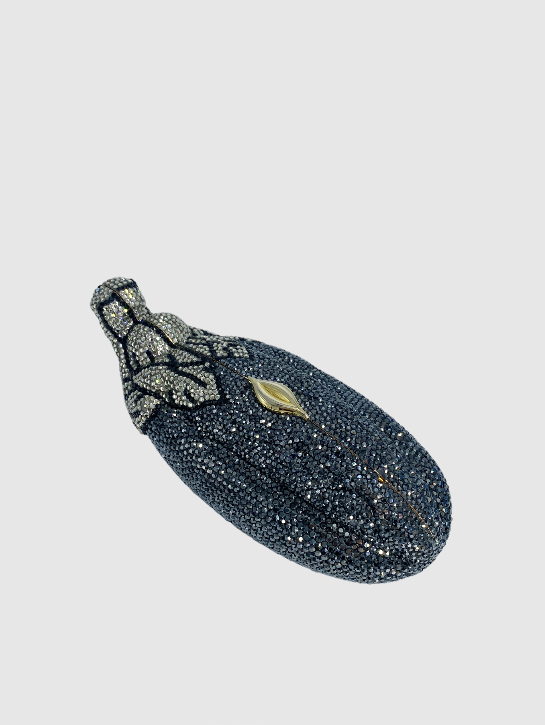 Judith Leiber Eggplant Crystal Evening Clutch