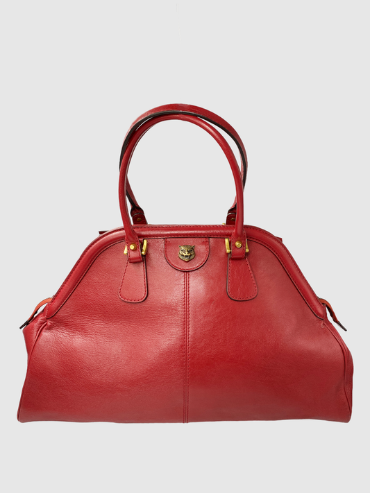 Gucci Rebelle Red Leather Bag
