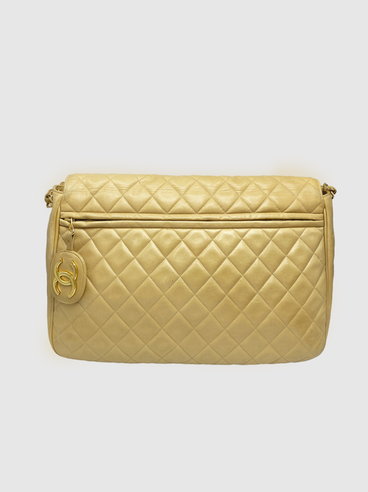 Chanel Retro Beige Jumbo Messenger Bag