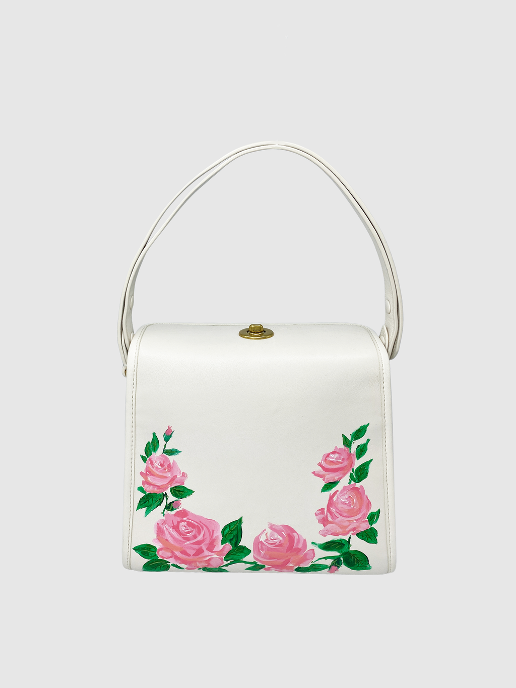 Coach Cream with Rose Print Bag