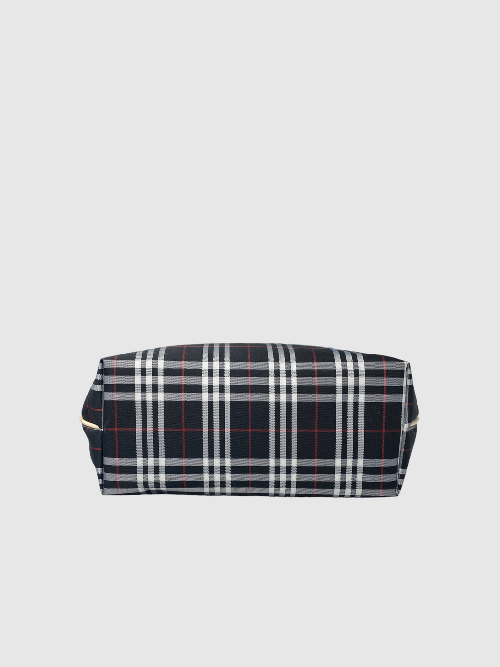 Burberry Black Plaid Vintage Tote Bag