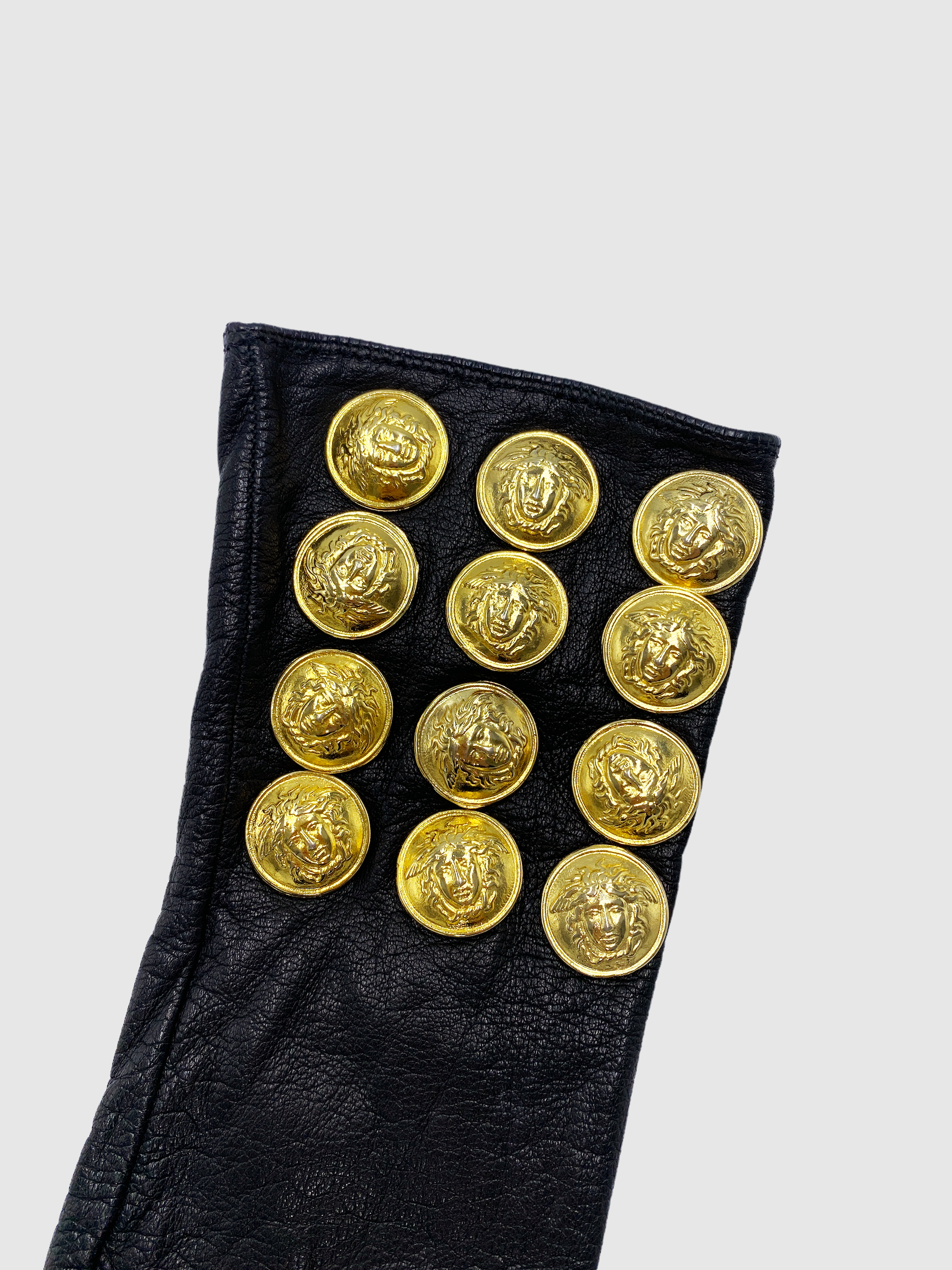 Gianni Versace Studded Leather Gloves