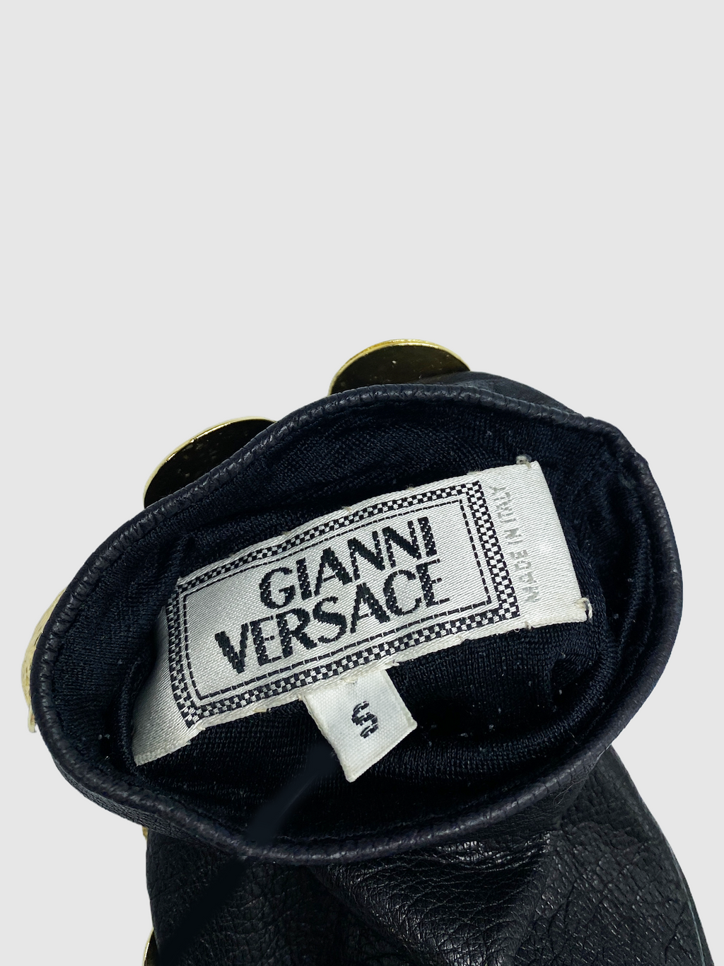 Gianni Versace Studded Leather Gloves