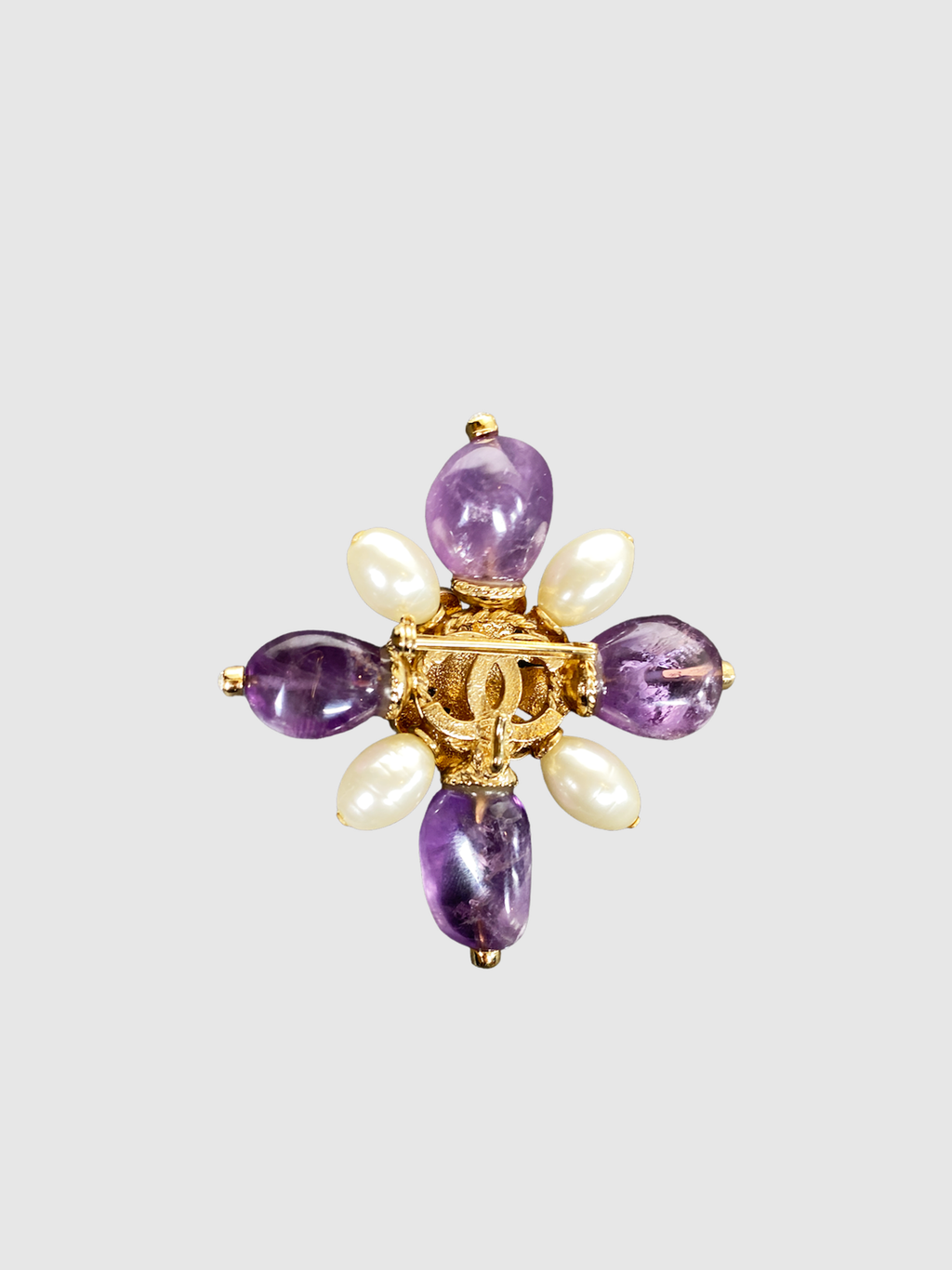 2005 Spring Amethyst Pearl Brooch