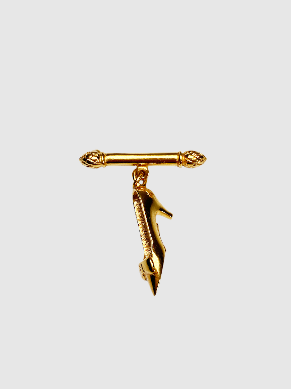 Fendi Gold Zucca Zucchino Shoes Charm Brooch