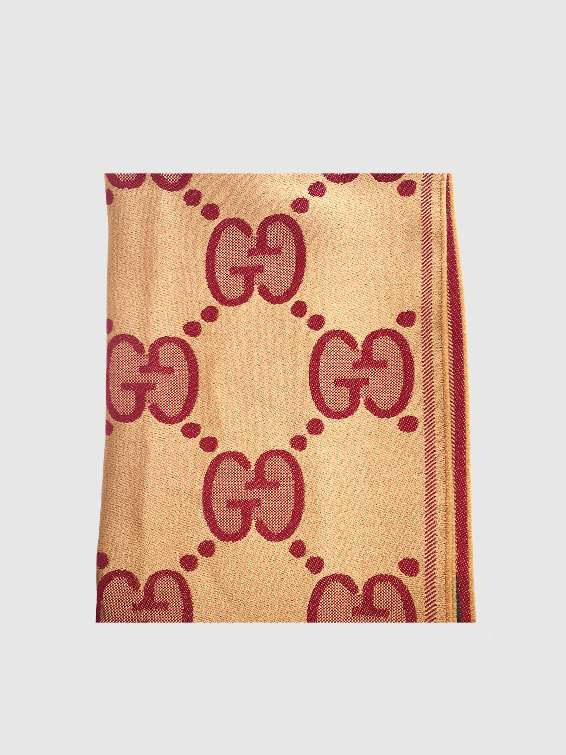 Large GG Monogram Wool Scarf