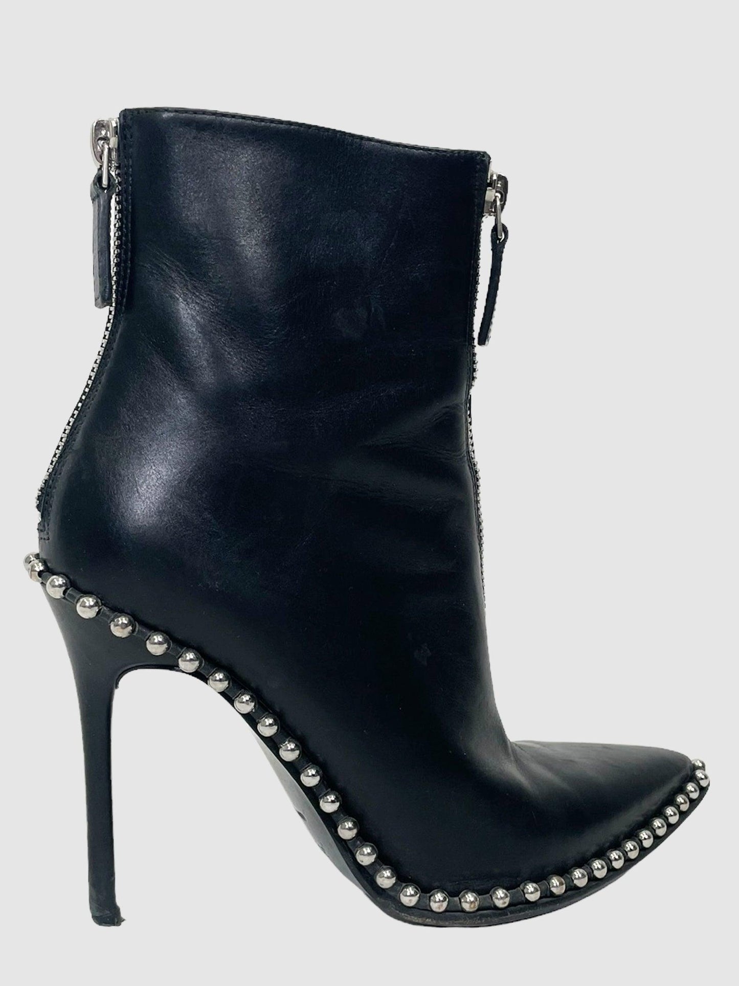 Alexander Wang Studded Black Heel Boots - Size 35 1/2 - Second Nature Boutique