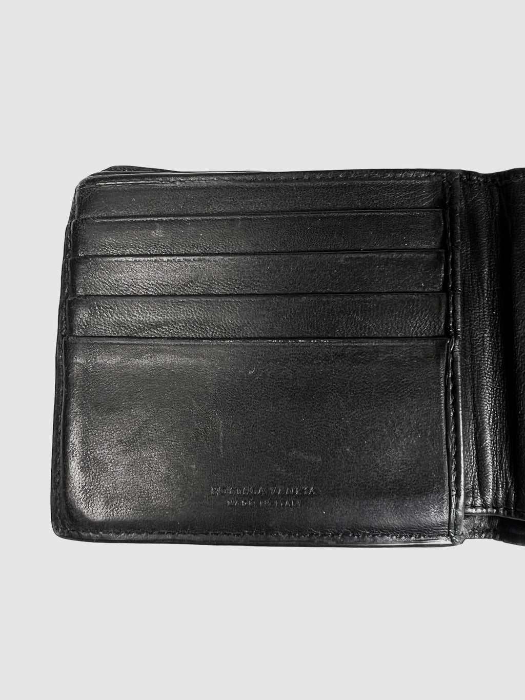 Intrecciato Weave Leather Wallet