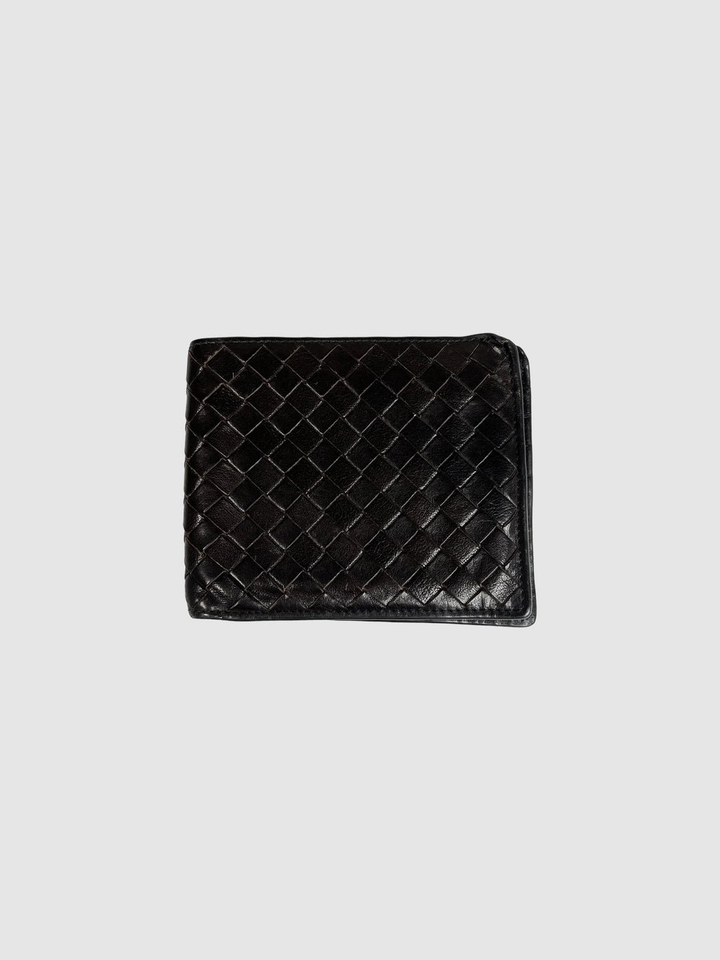 Intrecciato Weave Leather Wallet