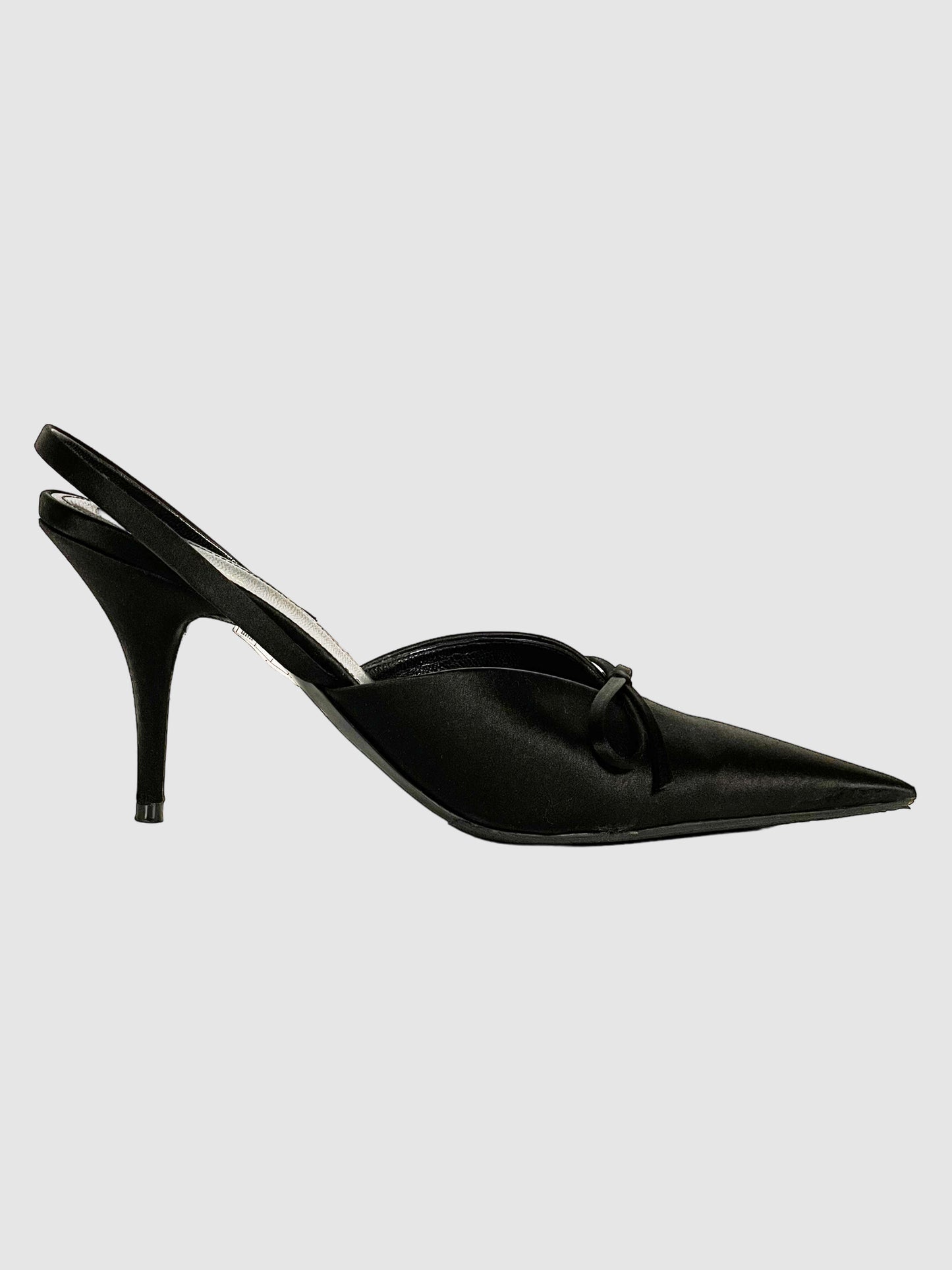 Balenciaga Satin Slingback Pumps - Size 38