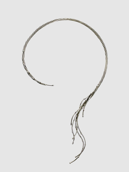 Andrea Pope  Silver Twist Sculpted Necklace