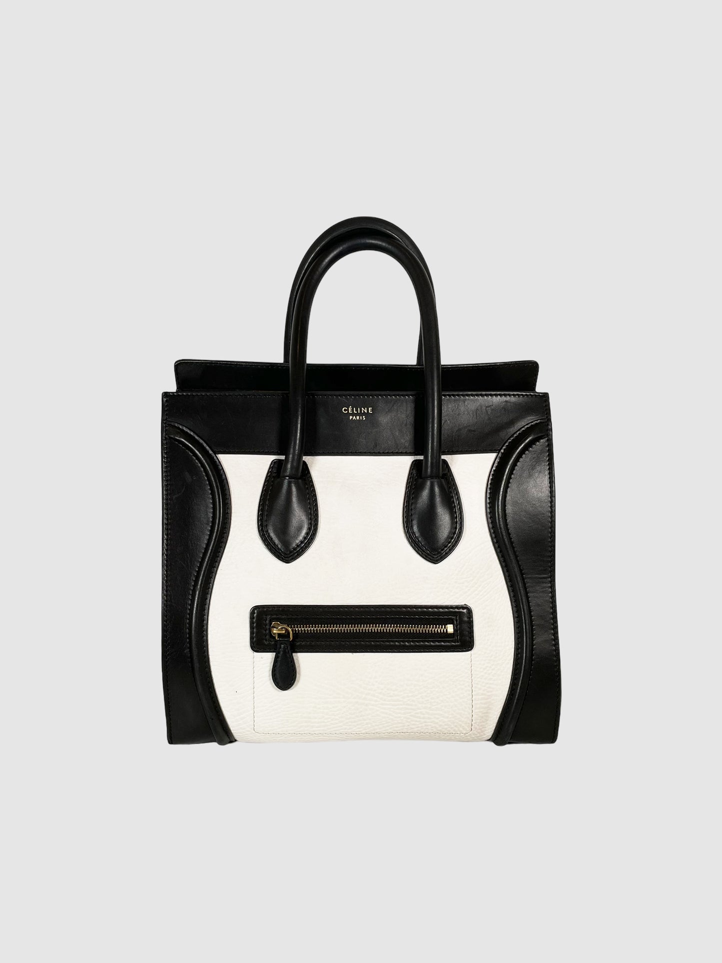 Celine Black & White Medium Luggage Bag
