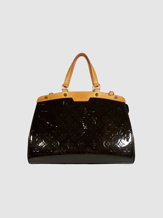 Louis Vuitton Patent Amarente Monogram Brea Bag