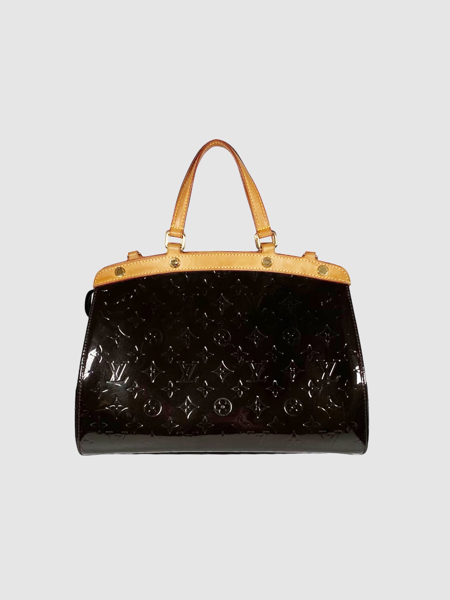 Louis Vuitton Patent Amarente Monogram Brea Bag
