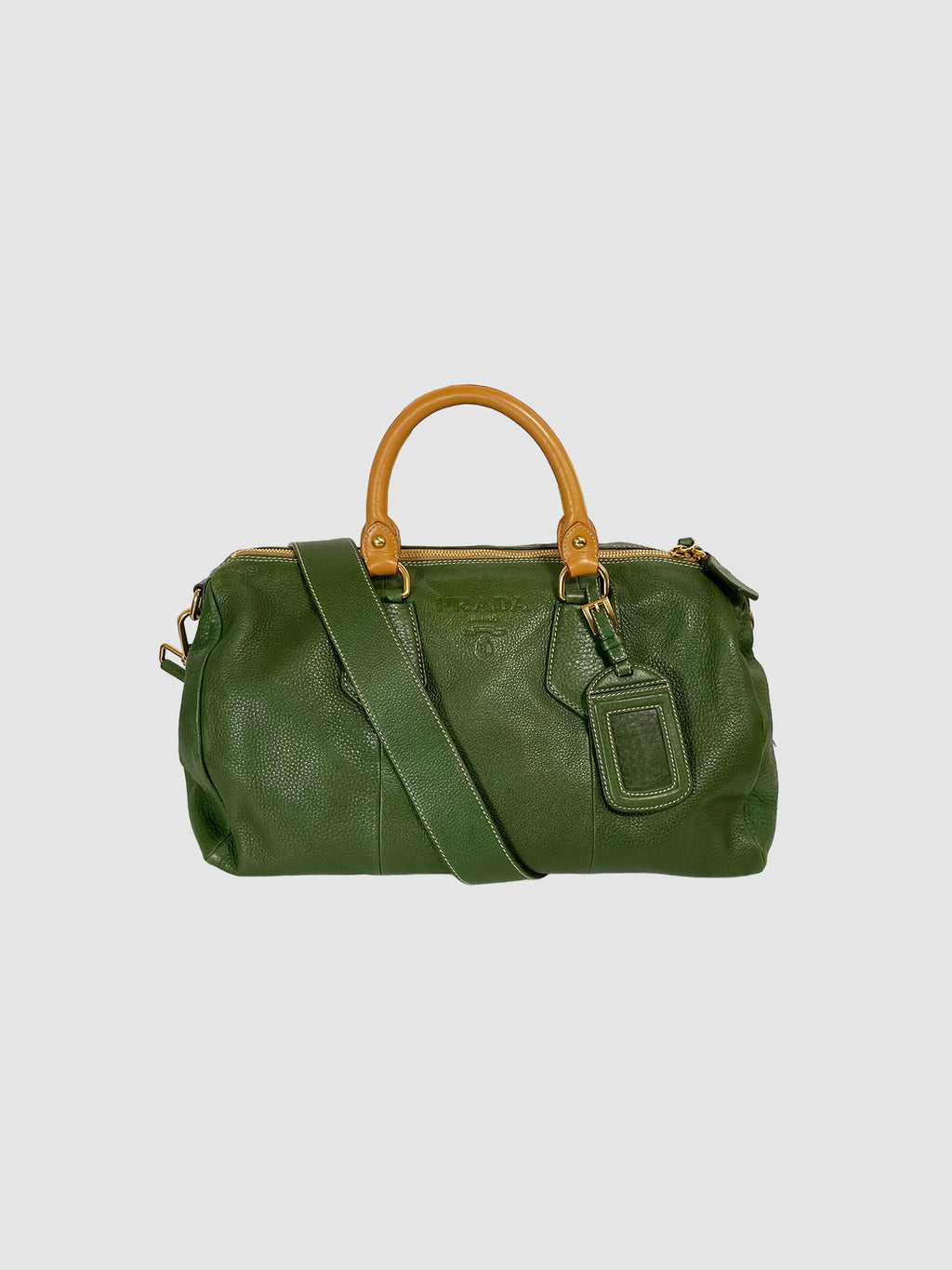 Prada Vitello Daino Leather Bauletto Bag