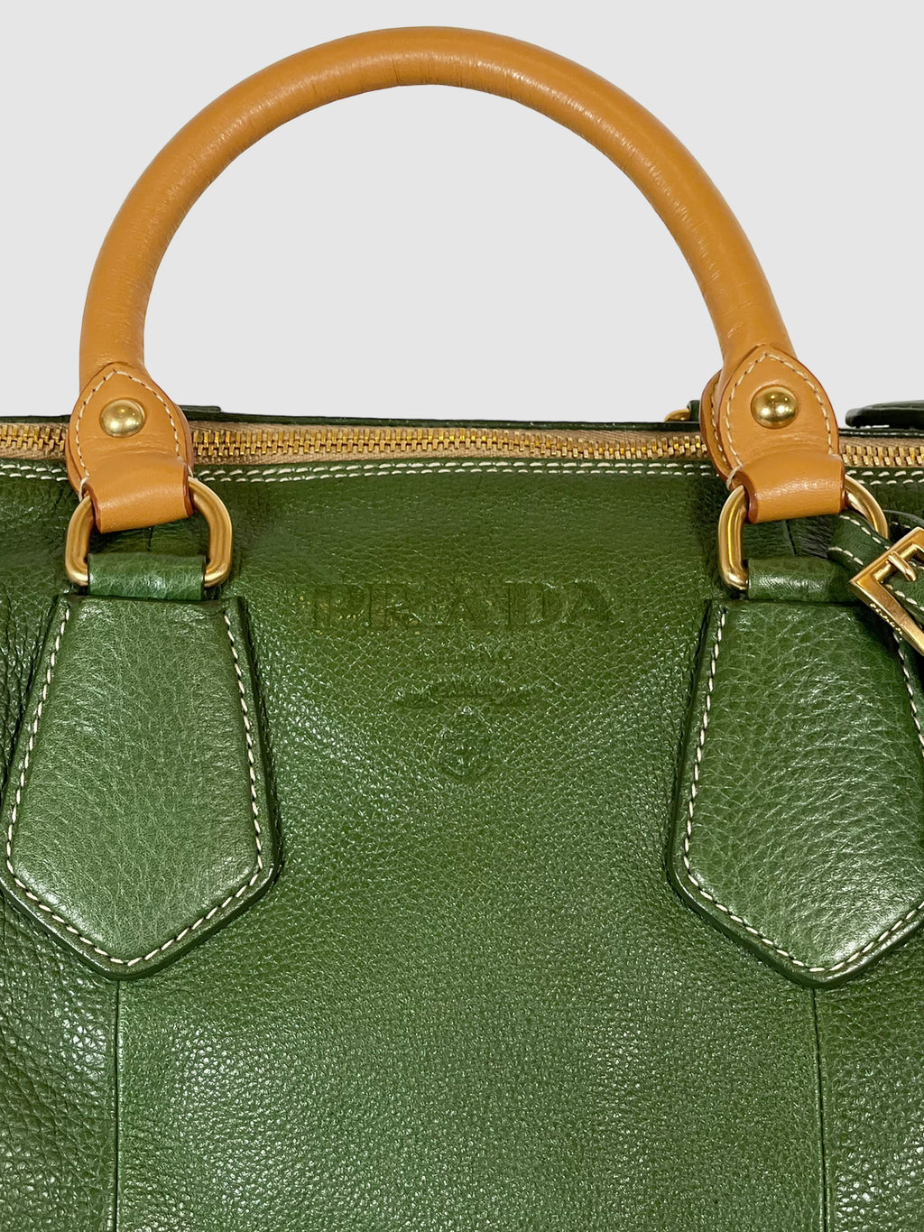 Prada Vitello Daino Leather Bauletto Bag