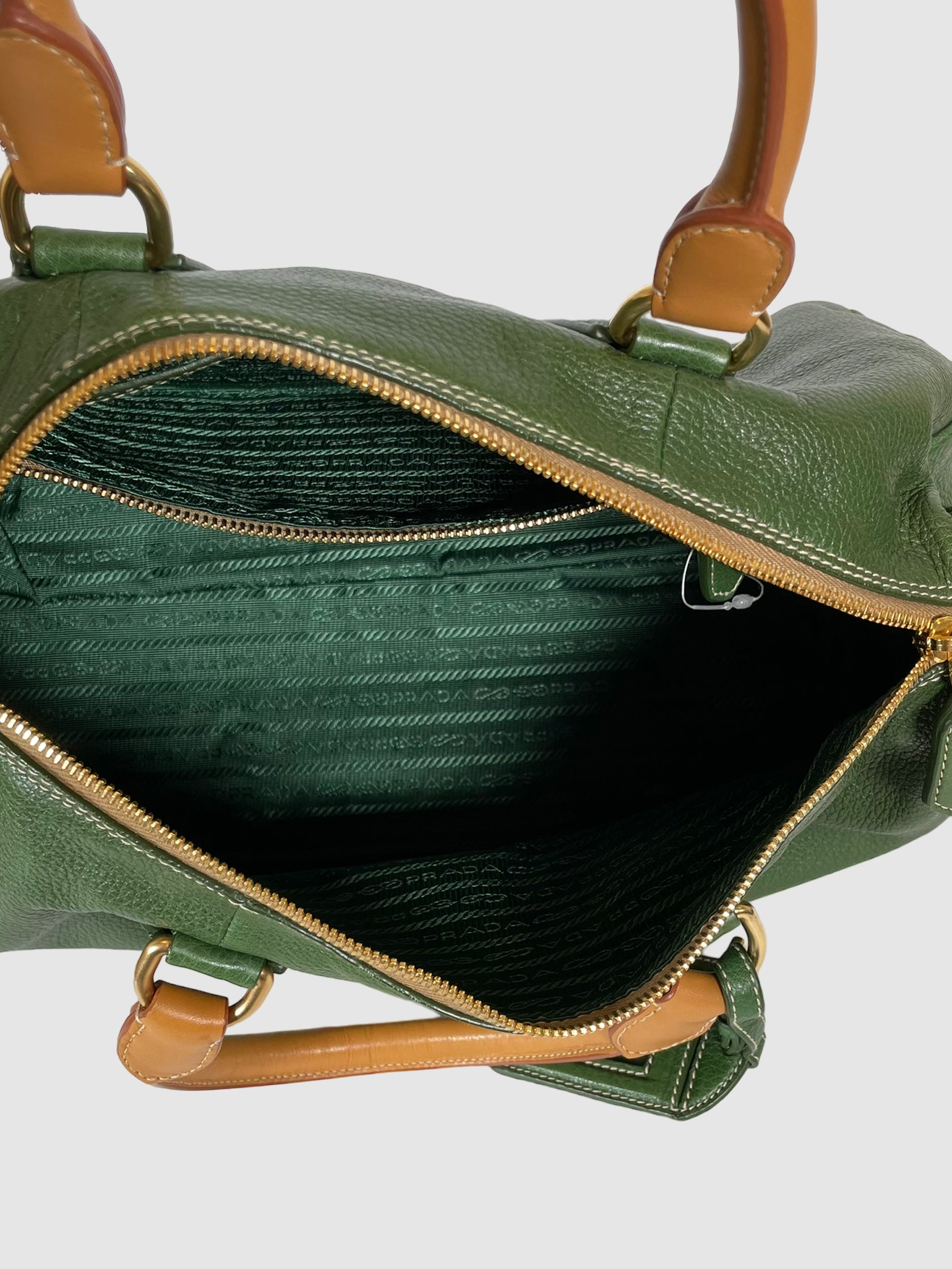 Prada Vitello Daino Leather Bauletto Bag