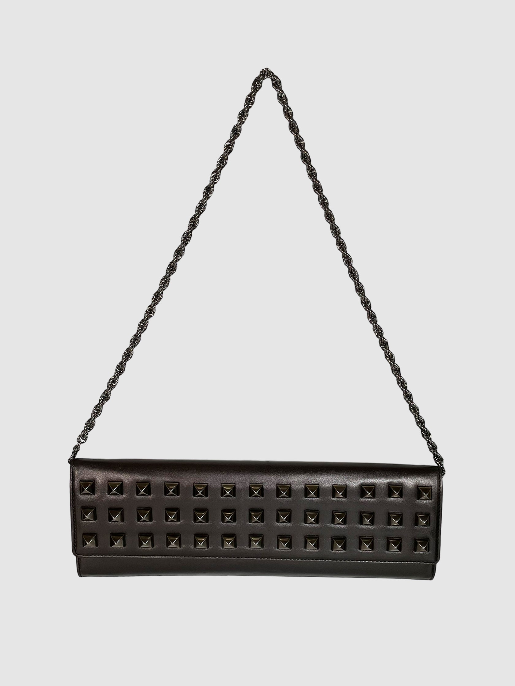 Roberto Cavalli Metallic Studded Clutch