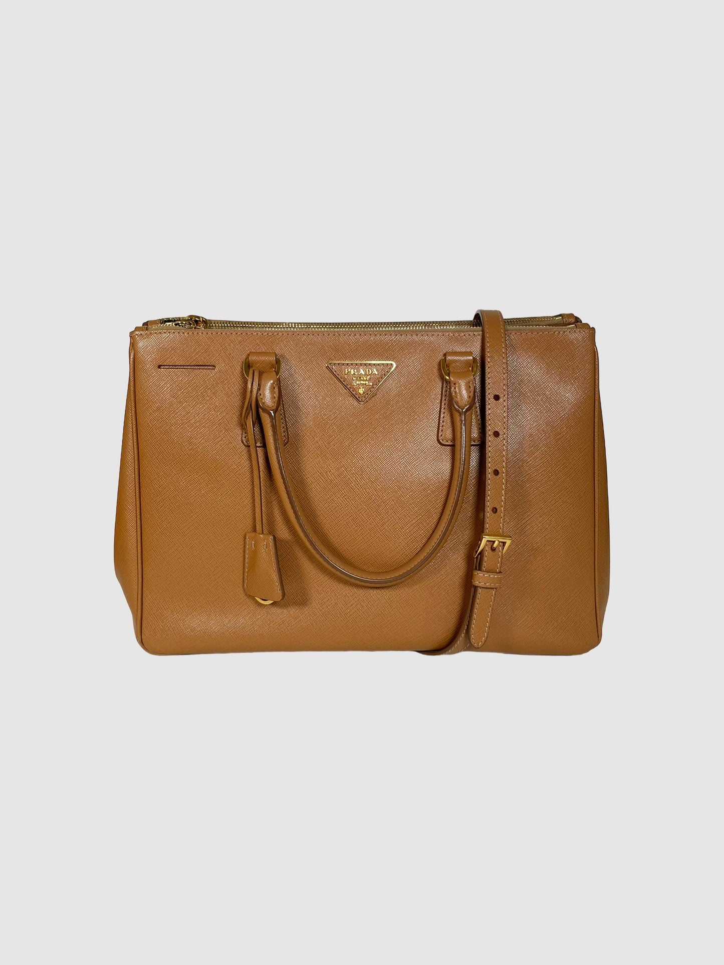 Galleria Double Zip Saffiano Tote