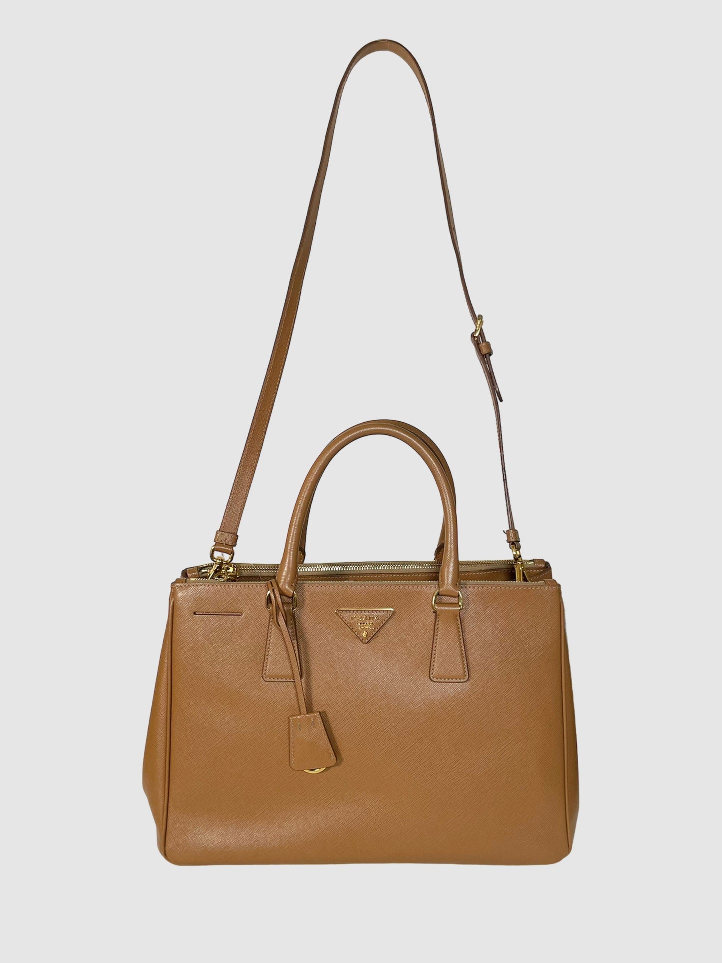 Galleria Double Zip Saffiano Tote