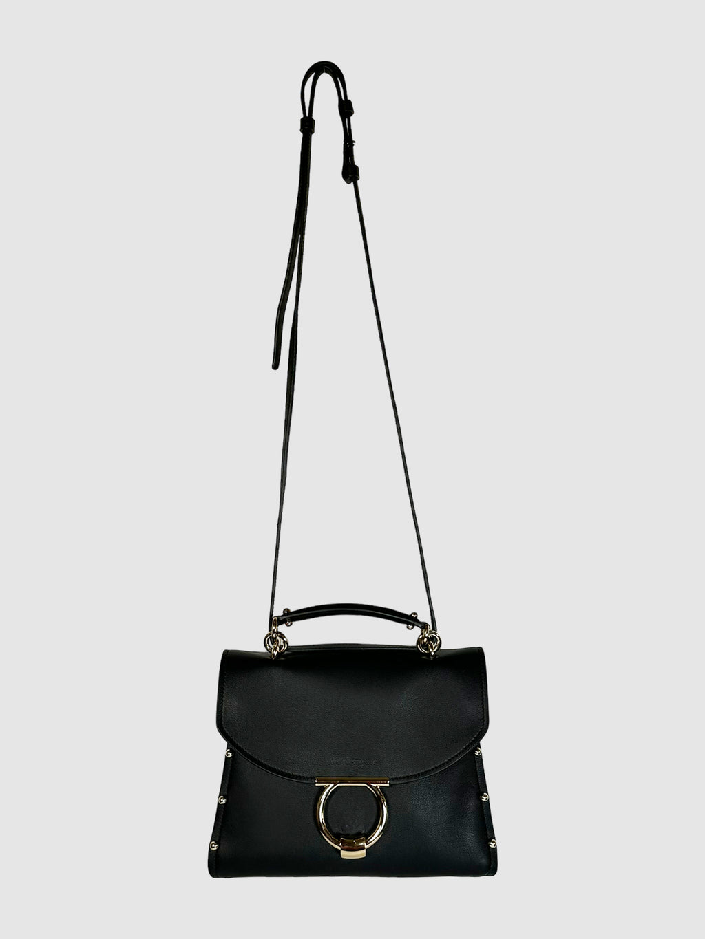 Salvatore Ferragamo Leather Margot Top Handle Bag