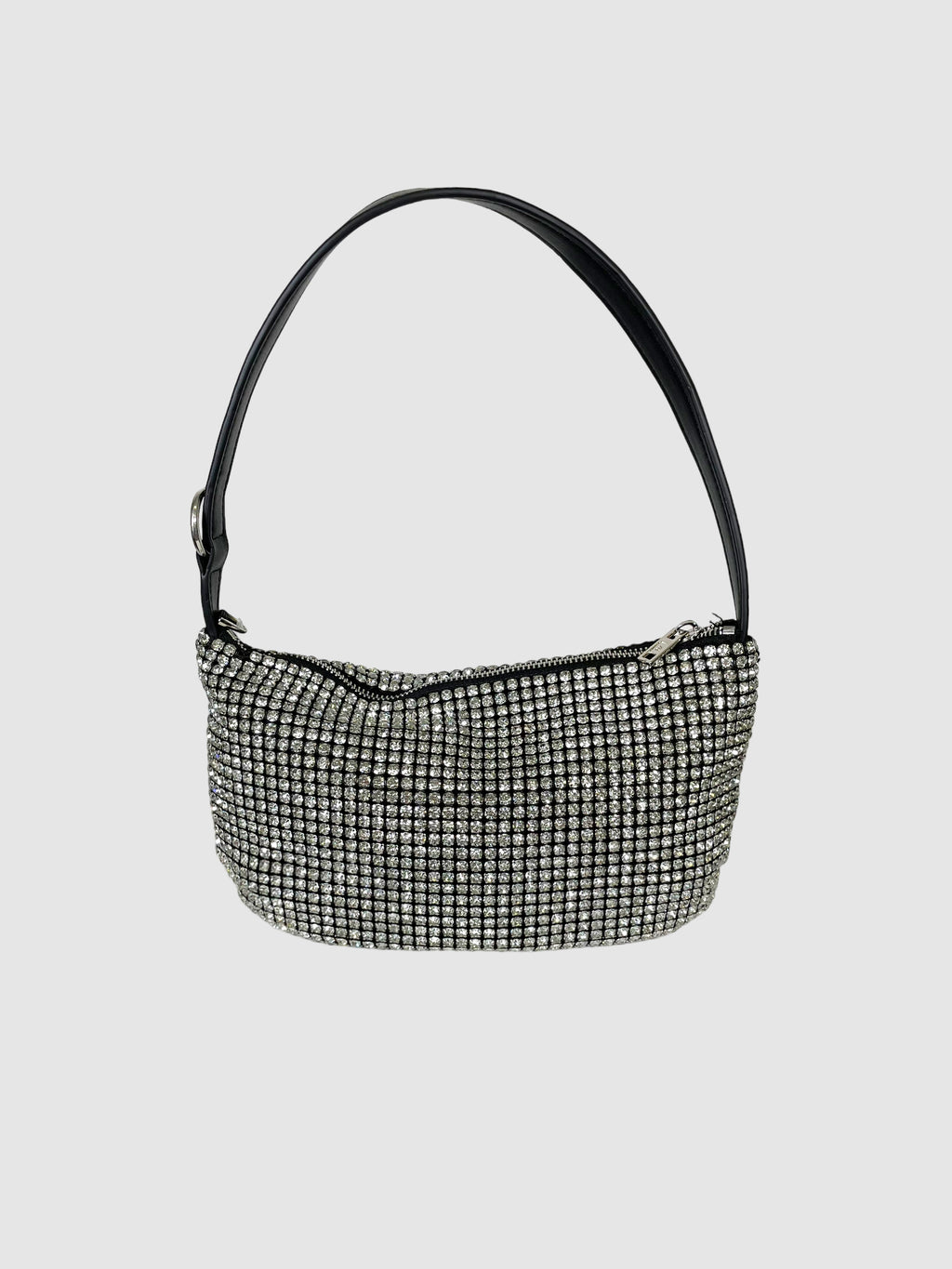 Rhinestone Shoulder Bag with Loop