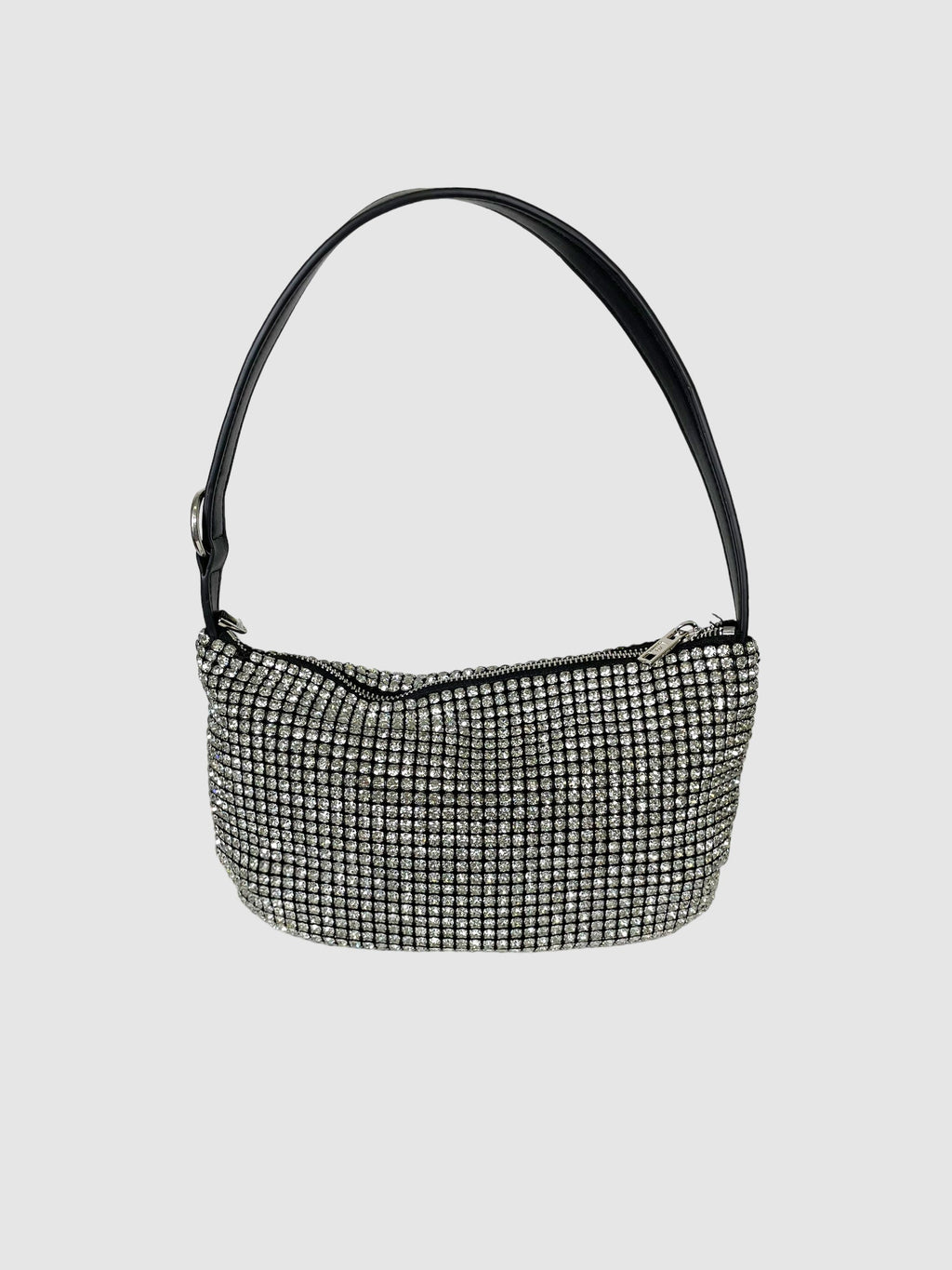 Rhinestone Shoulder Bag with Loop