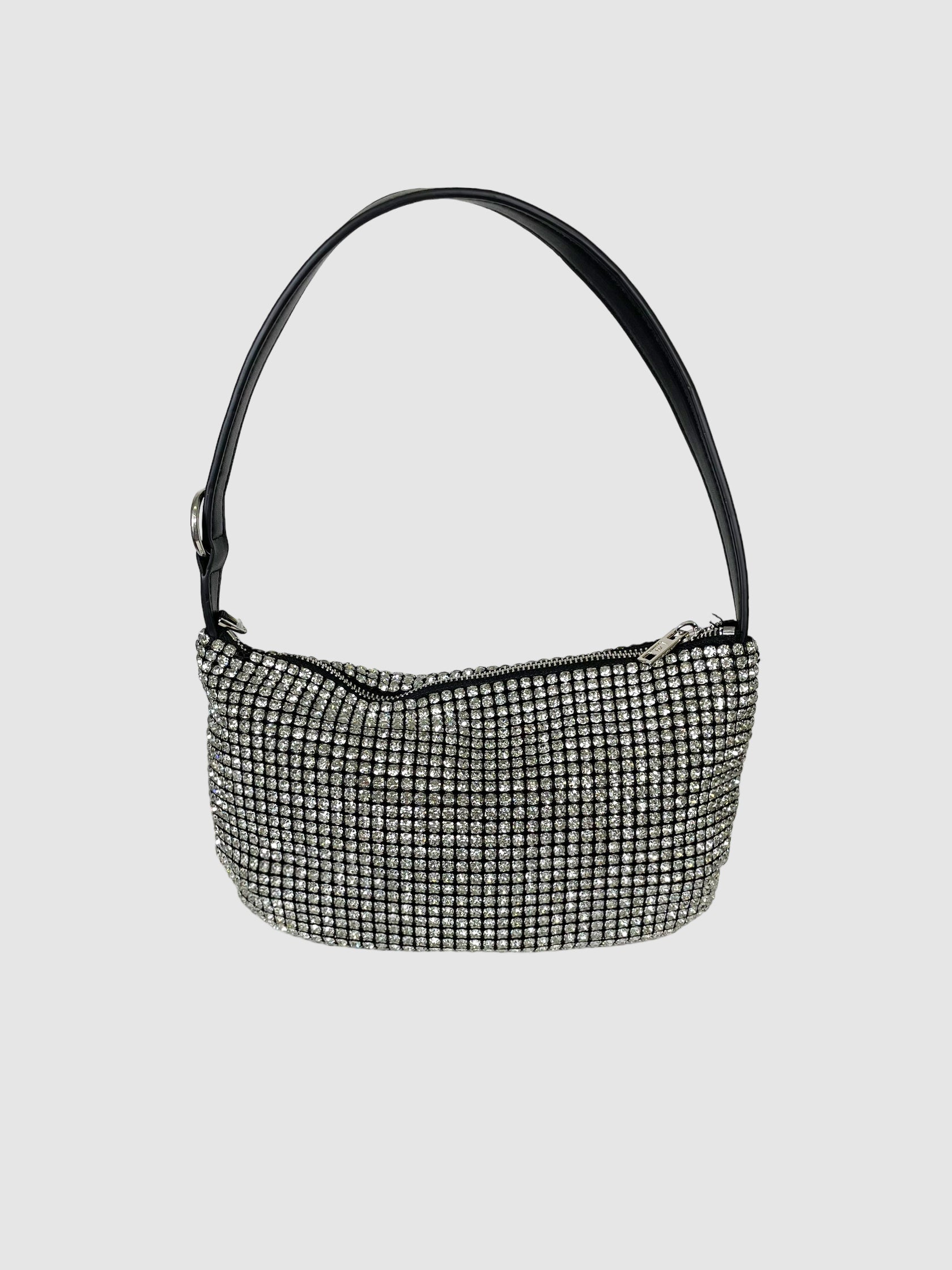 Rhinestone Shoulder Bag with Loop