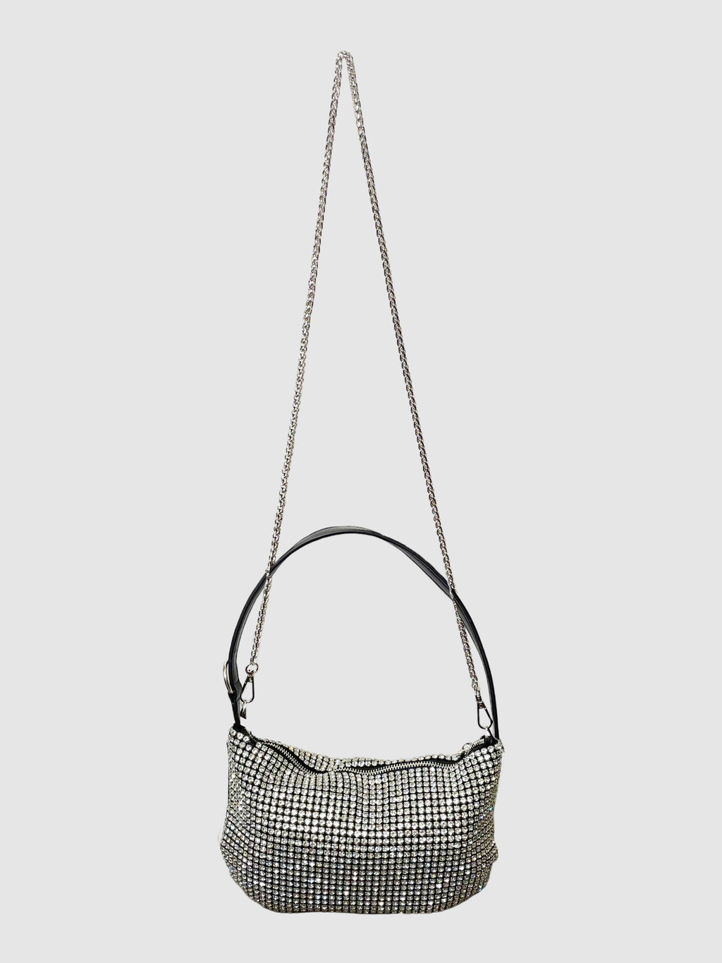 Rhinestone Shoulder Bag with Loop