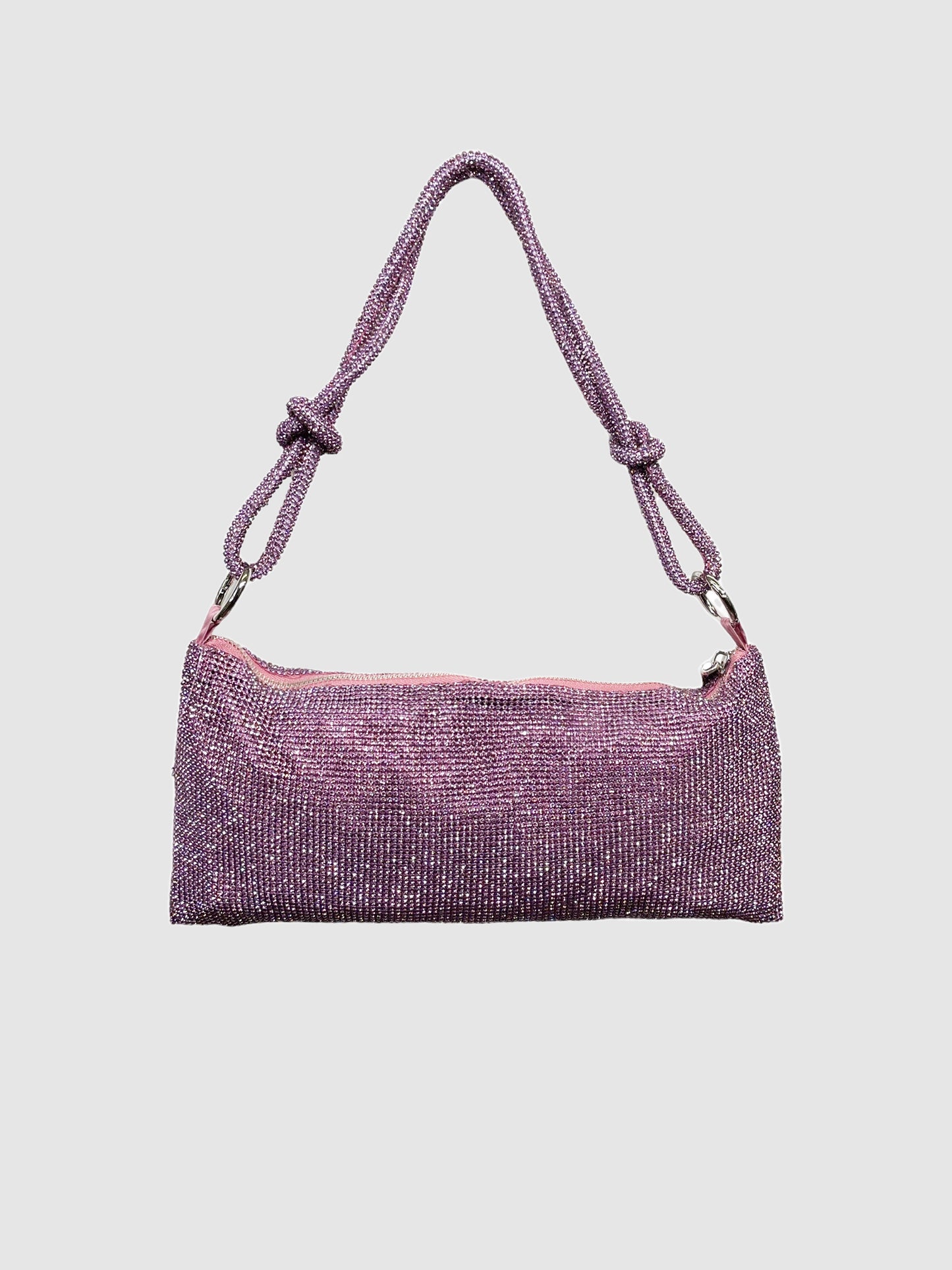 Pink Rhinestone Rectangle Shoulder Bag