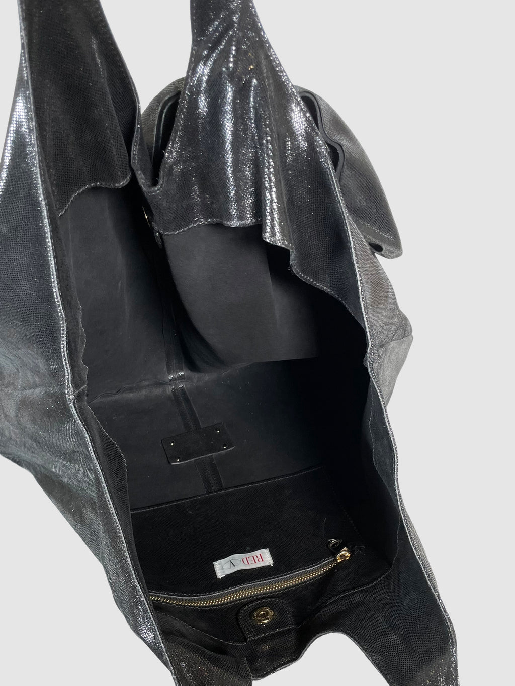 Bow-Accented Leather Hobo Bag