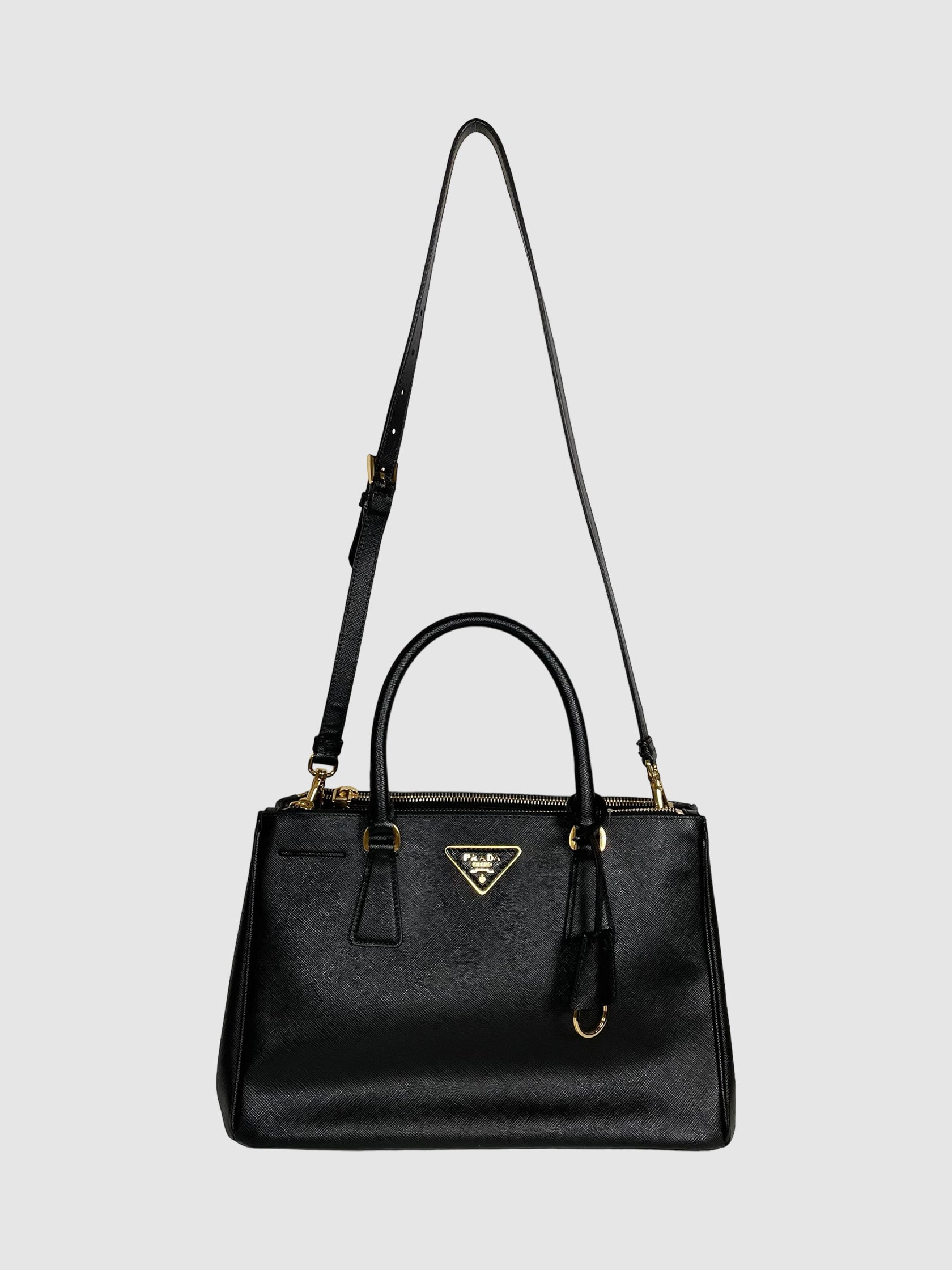 Medium Galleria Double Zip Saffiano Tote