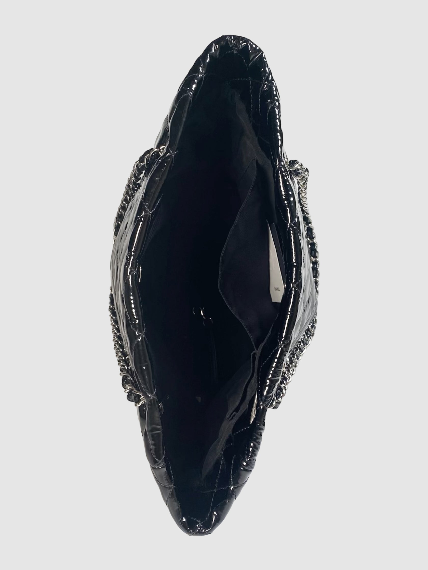 Quilted Patent Leather Tote Bag