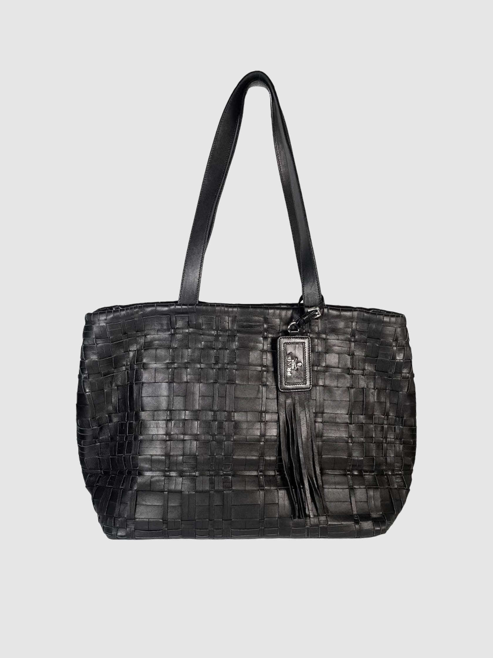Prada Woven Leather Tote