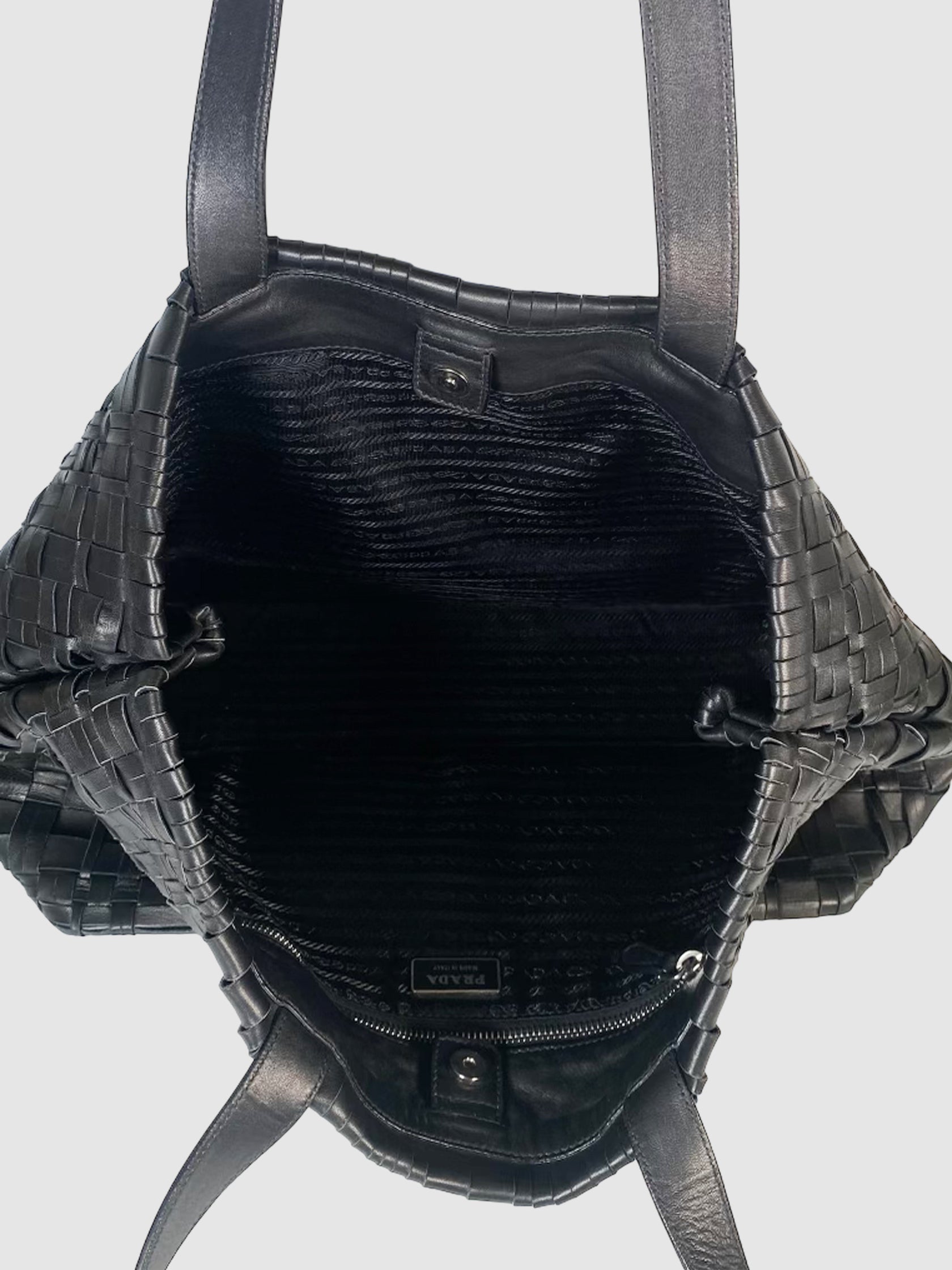 Prada Woven Leather Tote