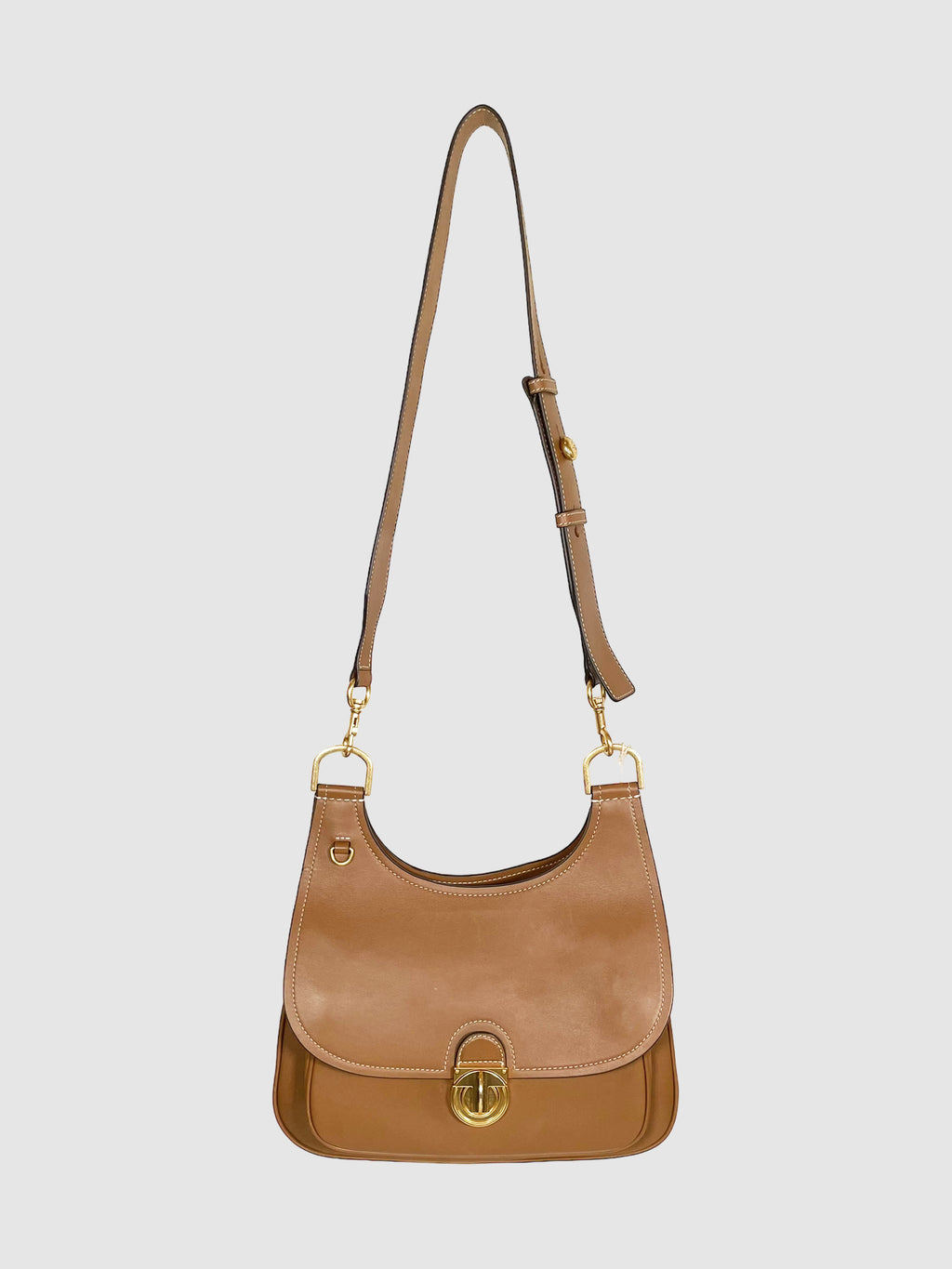 Tory Burch Leather Saddle Bag Crossbody